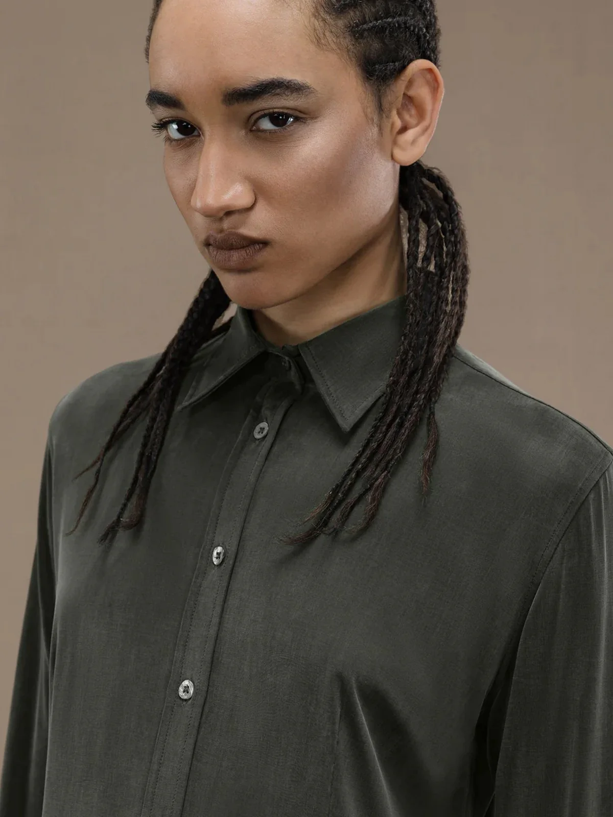 RRD Camicia Donna CUPRO WOM SHIRT W24808 20 Verde - Image 5