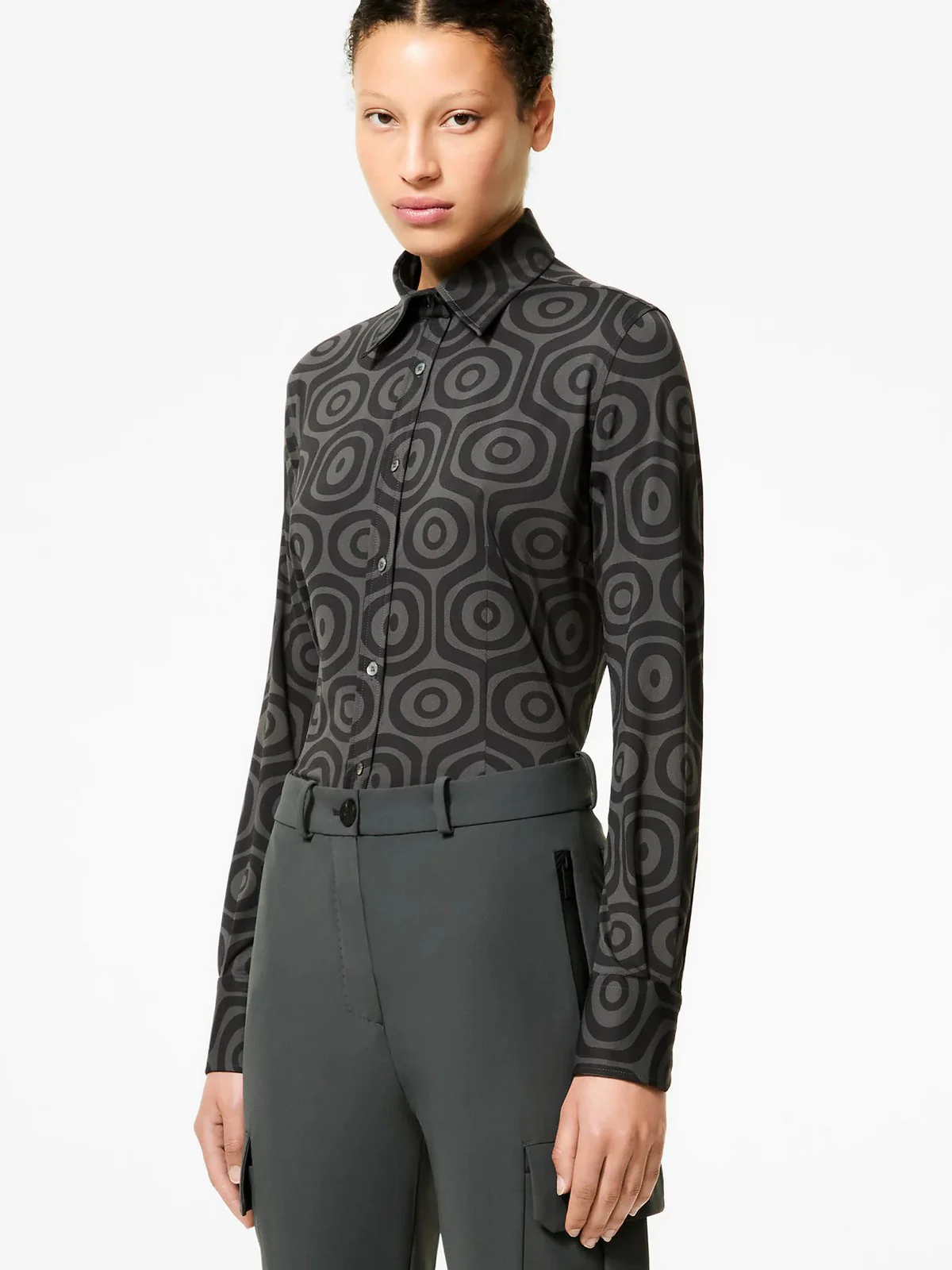 RRD Camicia Donna Rita wom shirt W25819 20 20 FOREST GREEN - Image 6