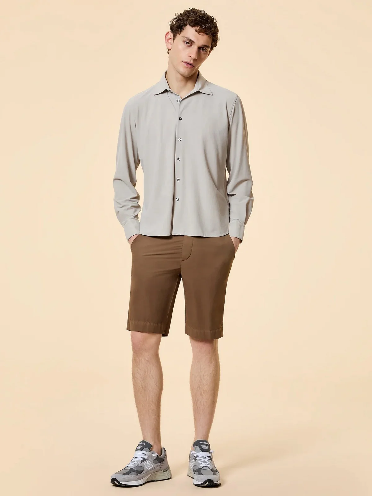 RRD Camicia Uomo 26256 85 85 WHITE SAND - Image 4