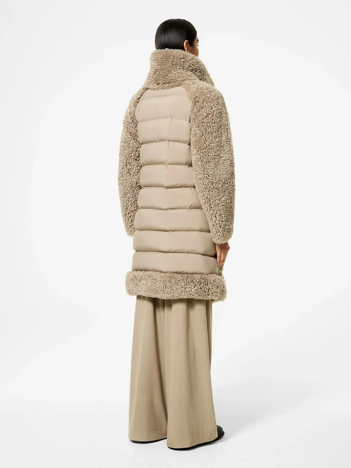 RRD Cappotto Donna lamb hybrid coat wom jkt W25573 87 87 TABACCO - Image 3