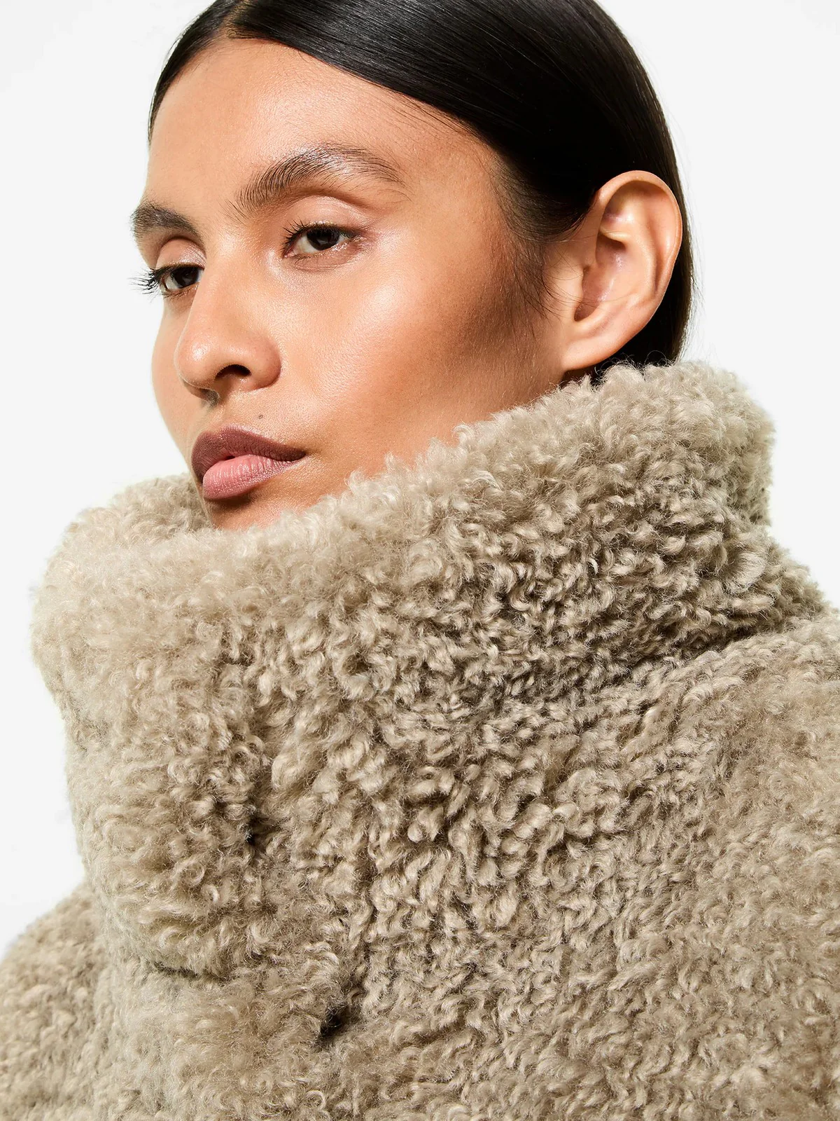 RRD Cappotto Donna lamb hybrid coat wom jkt W25573 87 87 TABACCO - Image 4