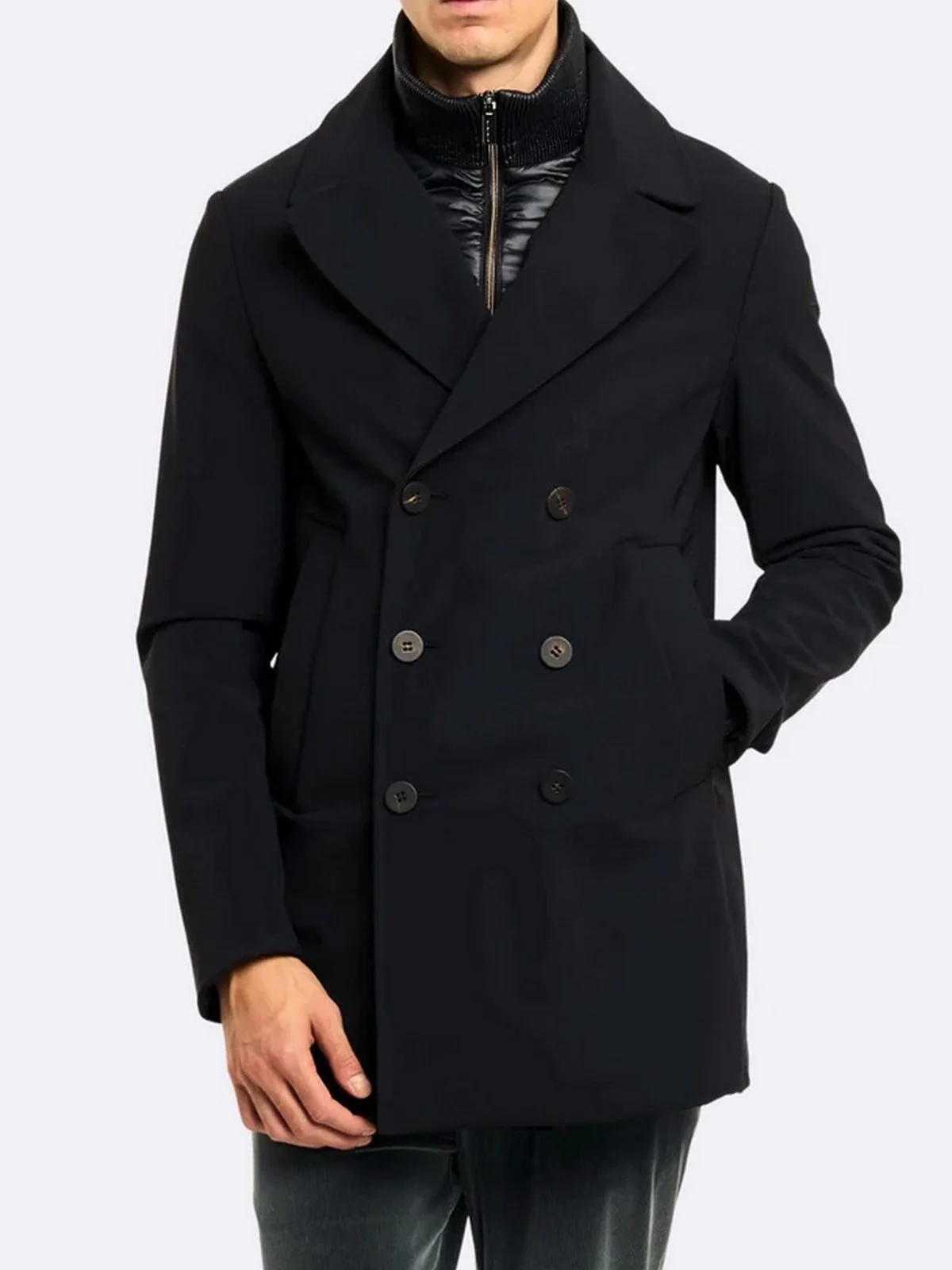 RRD Cappotto Uomo surflex winter thermo peacot jkt W25046 10 10 BLACK - Image 2
