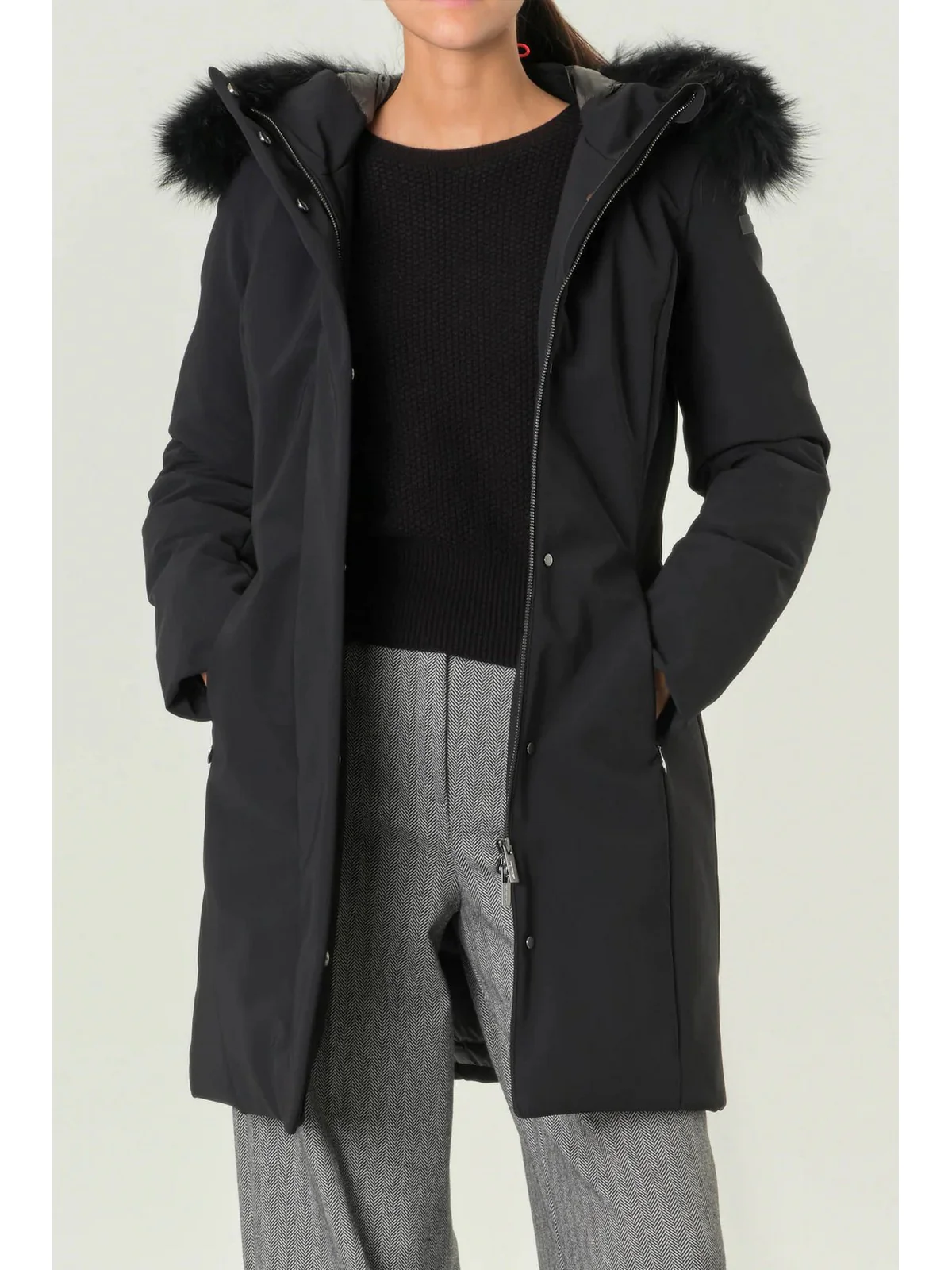 RRD Giubbino Donna WINTER LONG FUR WOM JKT W24502FT 10 Nero - Image 2