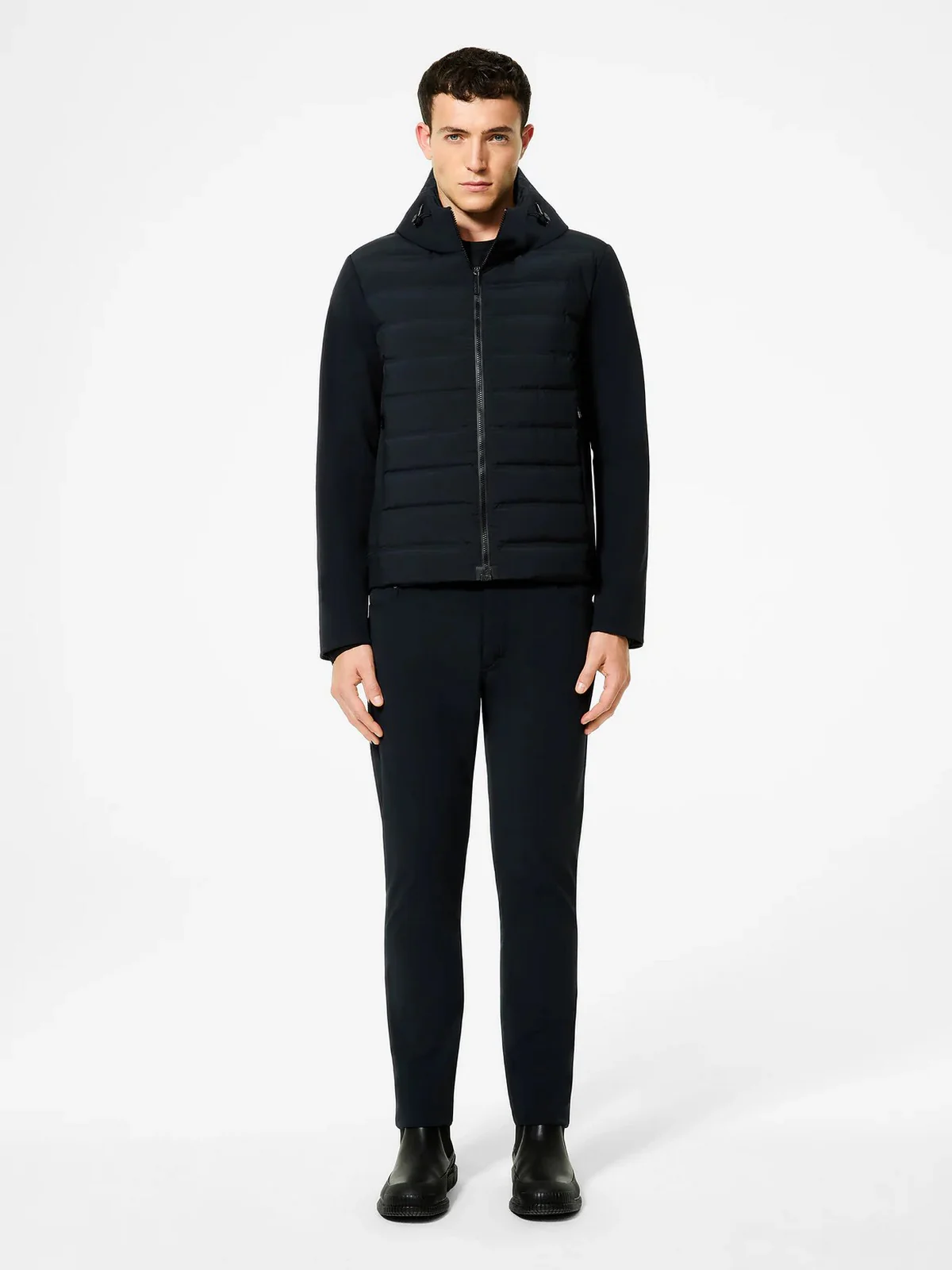 RRD Giubbino Uomo montecristo thermo hybrid hood zip jkt W25047 60 60 BLUE BLACK - Image 6