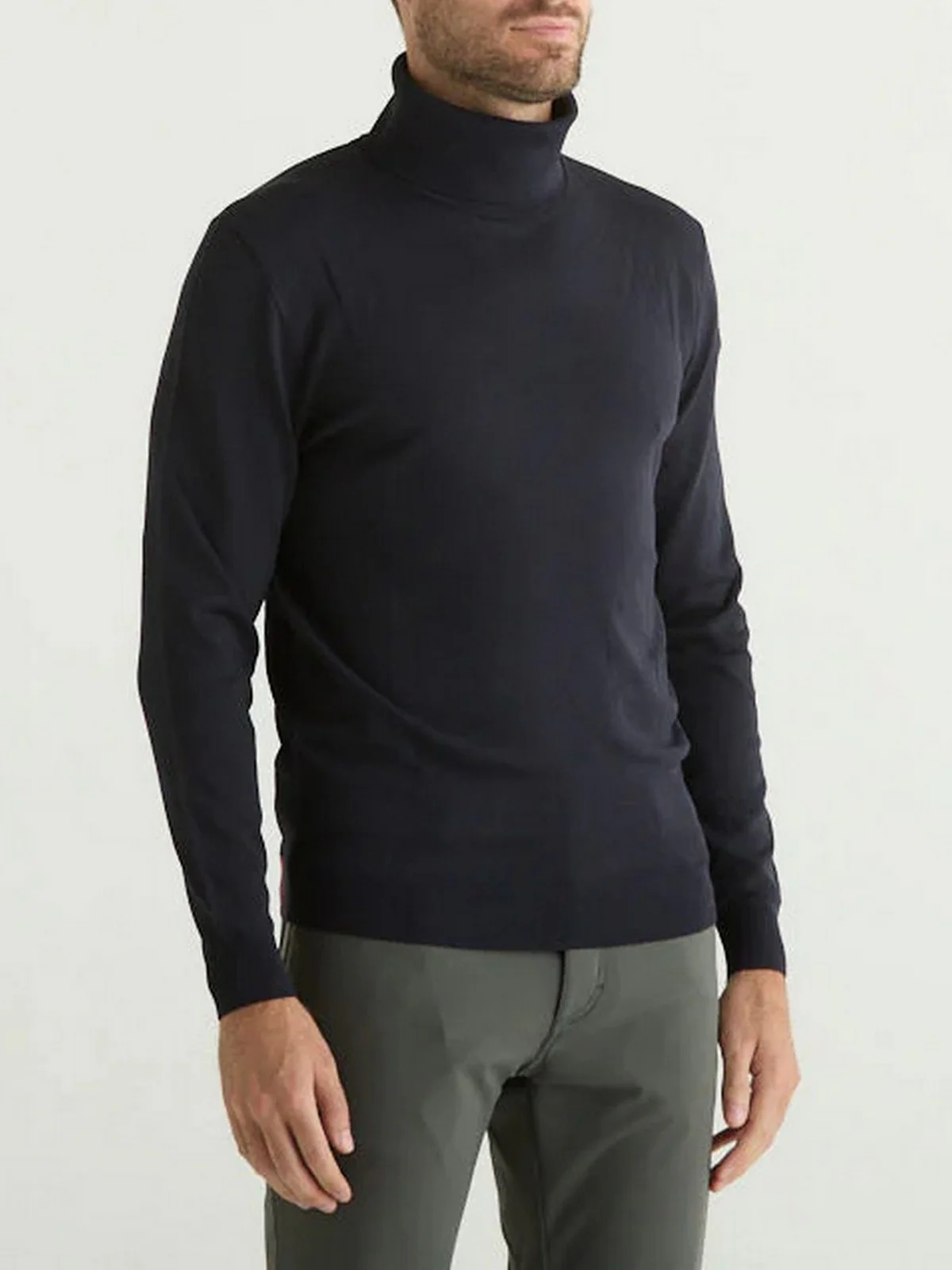 RRD Maglione dolcevita Uomo MAXELL TURTLENECK KNIT W25159 60 60 BLUE BLACK - Image 2