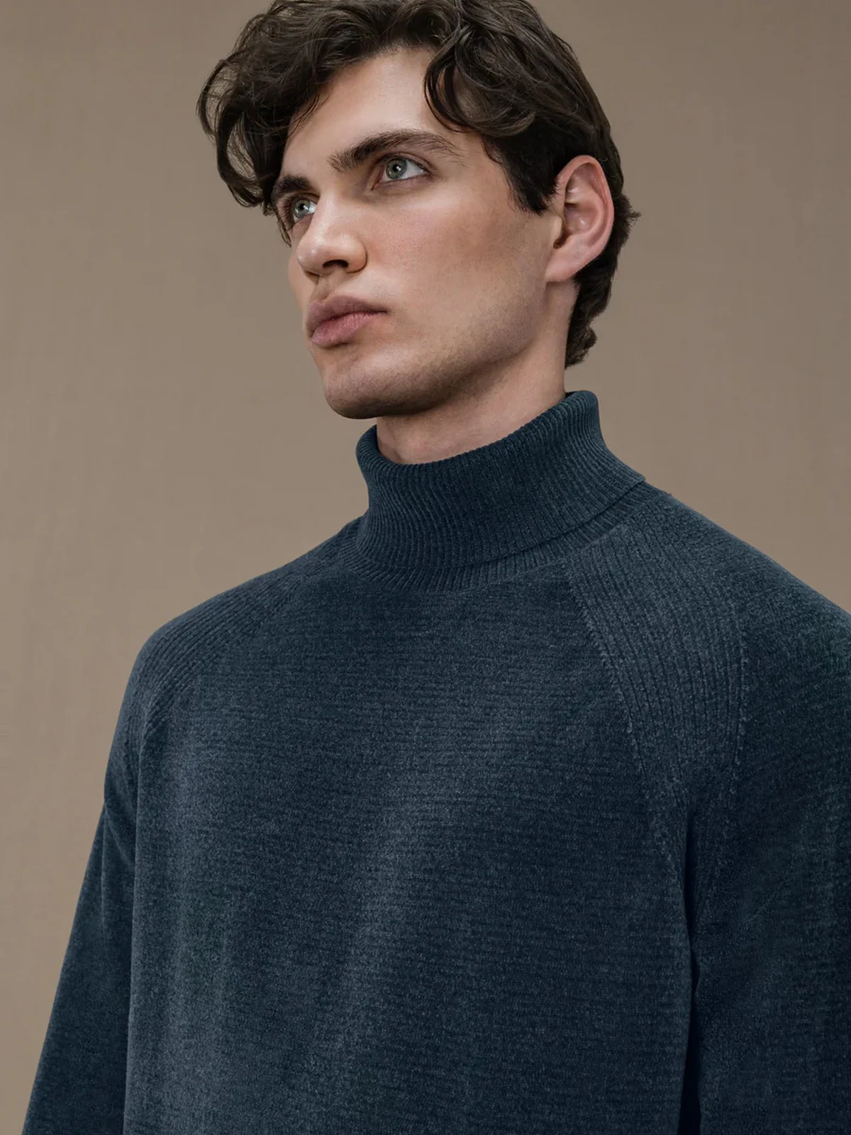 RRD Maglione dolcevita Uomo VELVET TURTLENECK KNIT W24133 62 Blu - Image 2