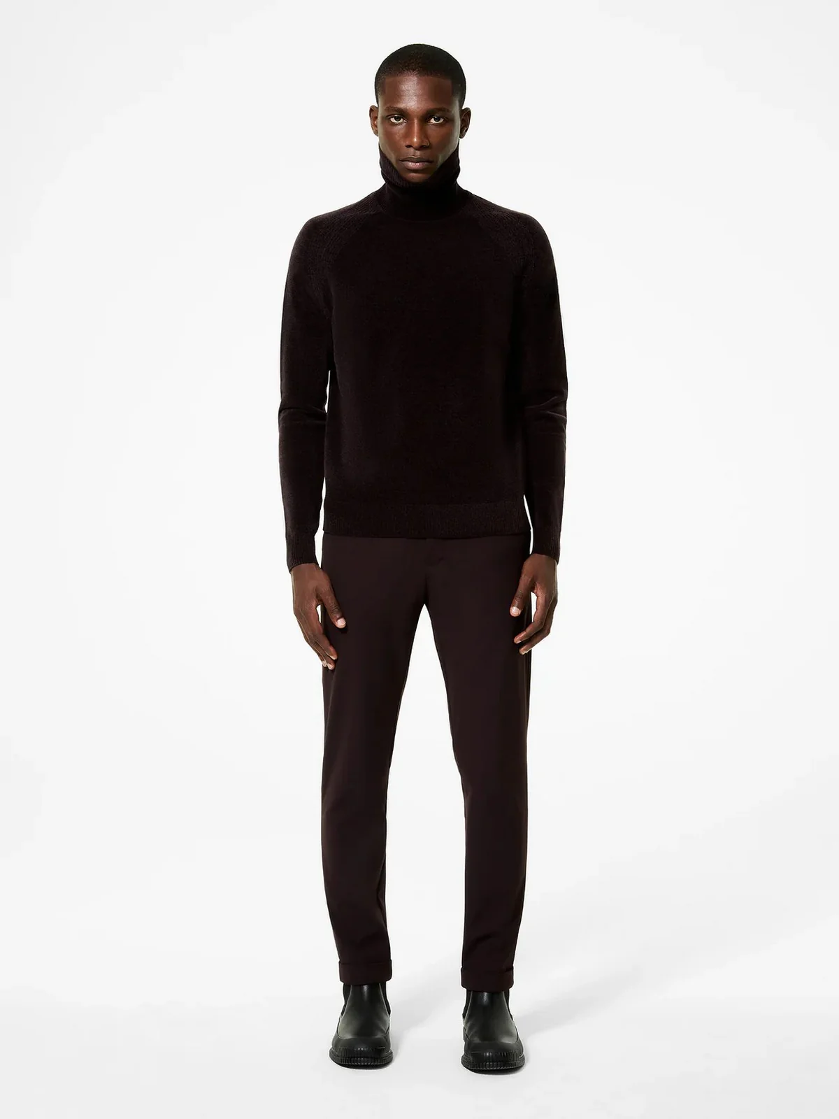 RRD Maglione dolcevita Uomo VELVET TURTLENECK KNIT W25133 73 73 BORDEAUX - Image 3