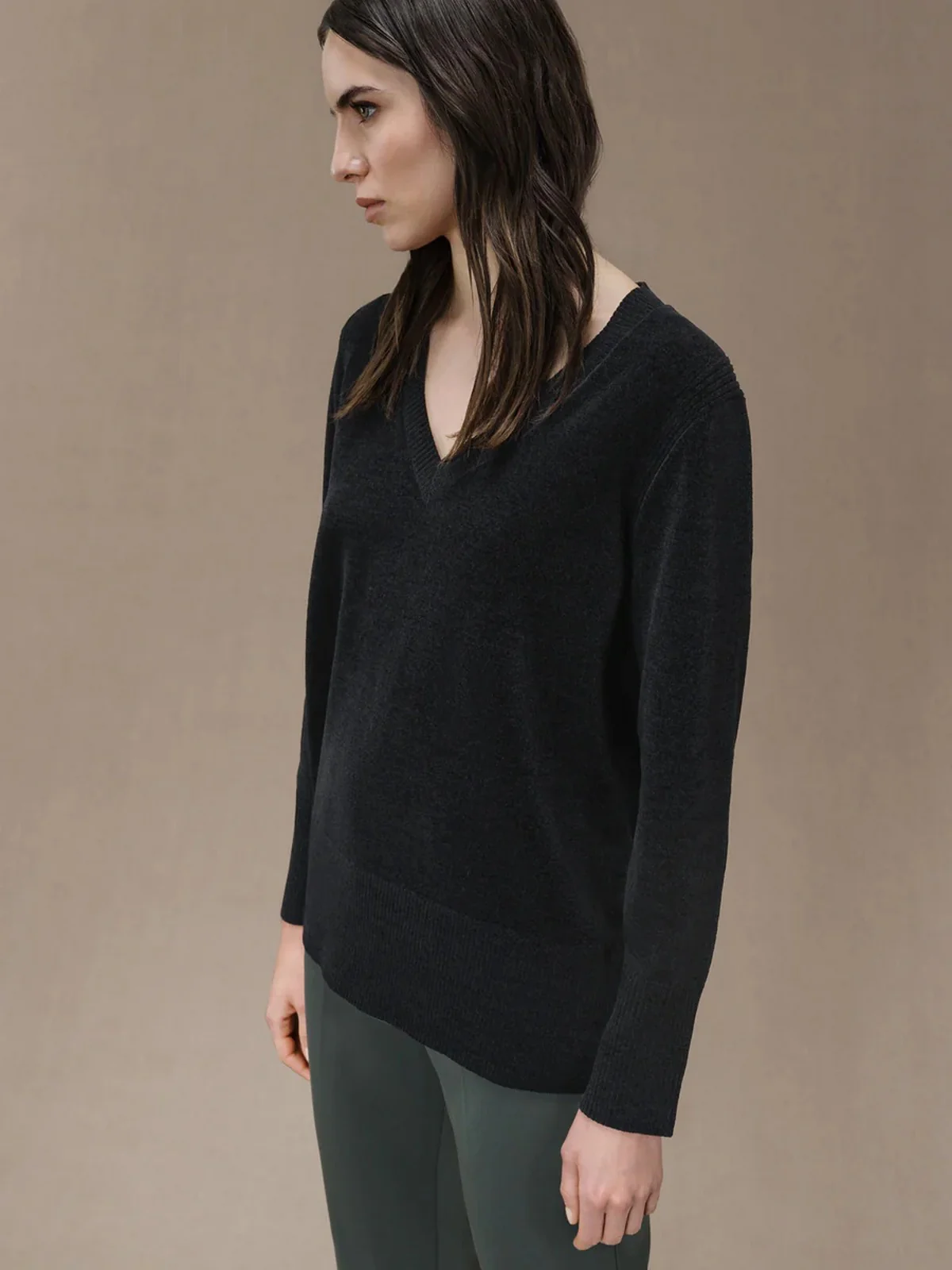 RRD Maglione Donna VELVET VENT V-NECK WOM KNIT W24634 10 Nero - Image 2