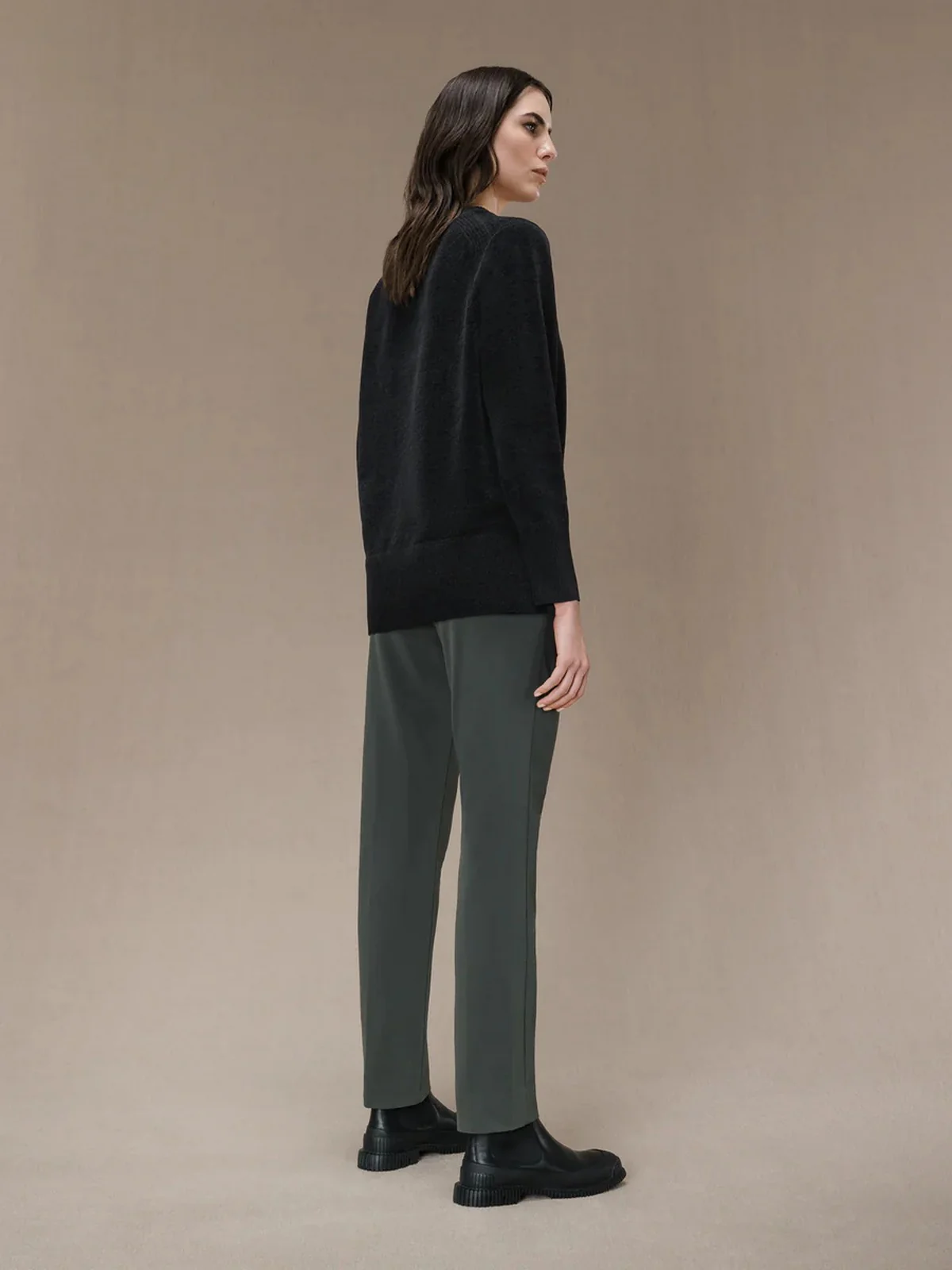 RRD Maglione Donna VELVET VENT V-NECK WOM KNIT W24634 10 Nero - Image 5