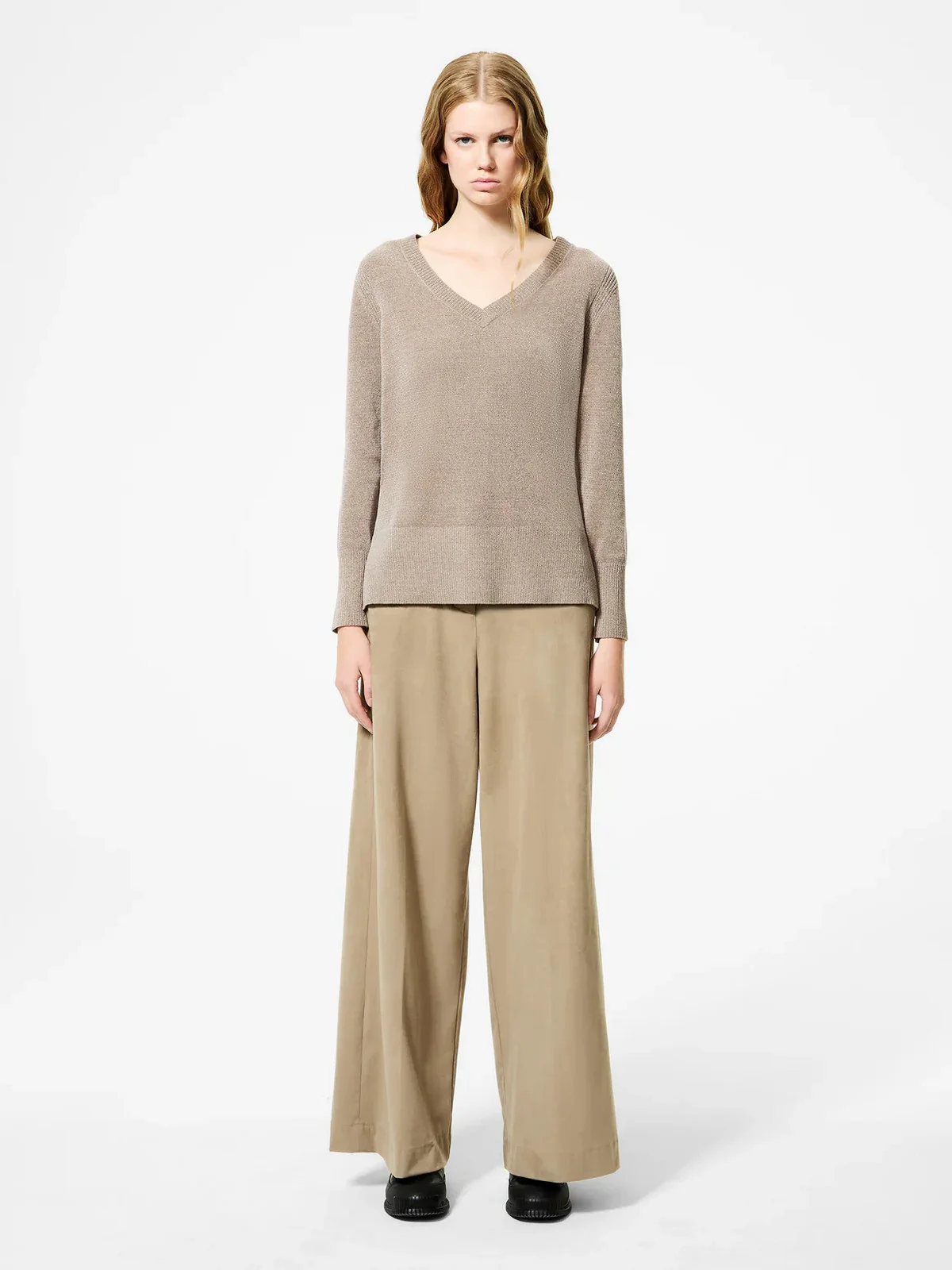 RRD Maglione Donna VELVET VENT V-NECK WOM KNIT W25634 87 87 TABACCO - Image 5