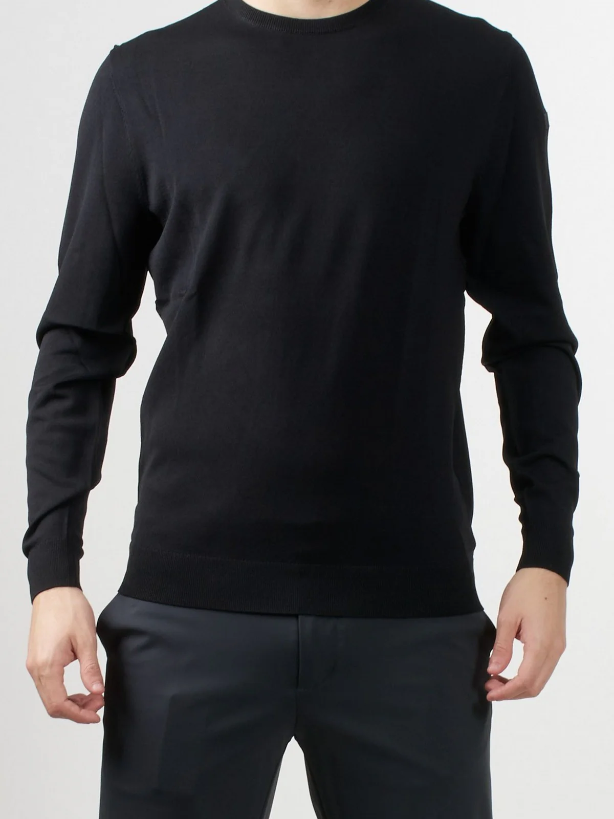 RRD Maglione Uomo MAXELL ROUND KNIT W25158 10 10 BLACK - Image 2