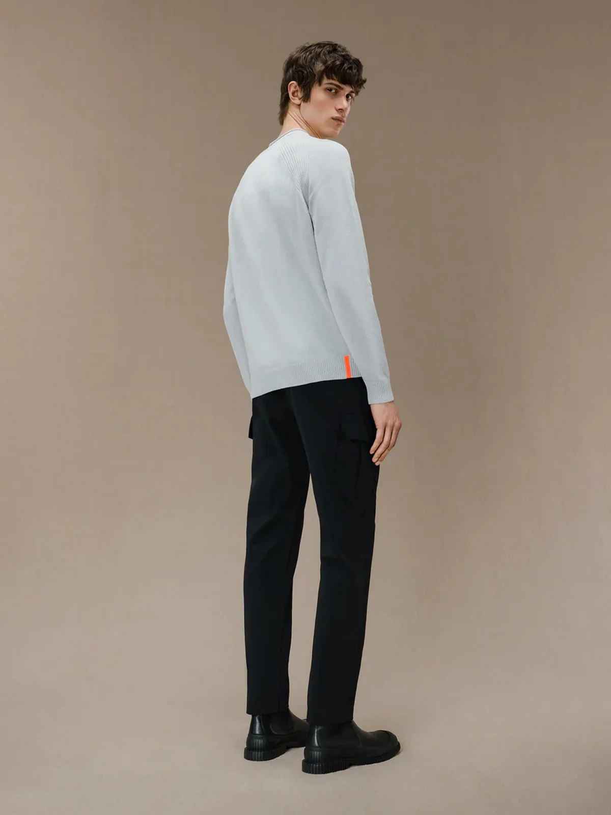 RRD Maglione Uomo VELVET ROUND KNIT W24132 08 Bianco - Image 4