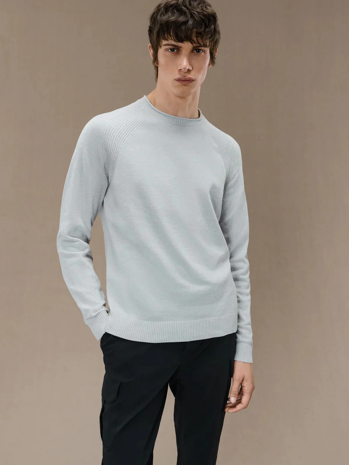 RRD Maglione Uomo VELVET ROUND KNIT W24132 08 Bianco - Image 5