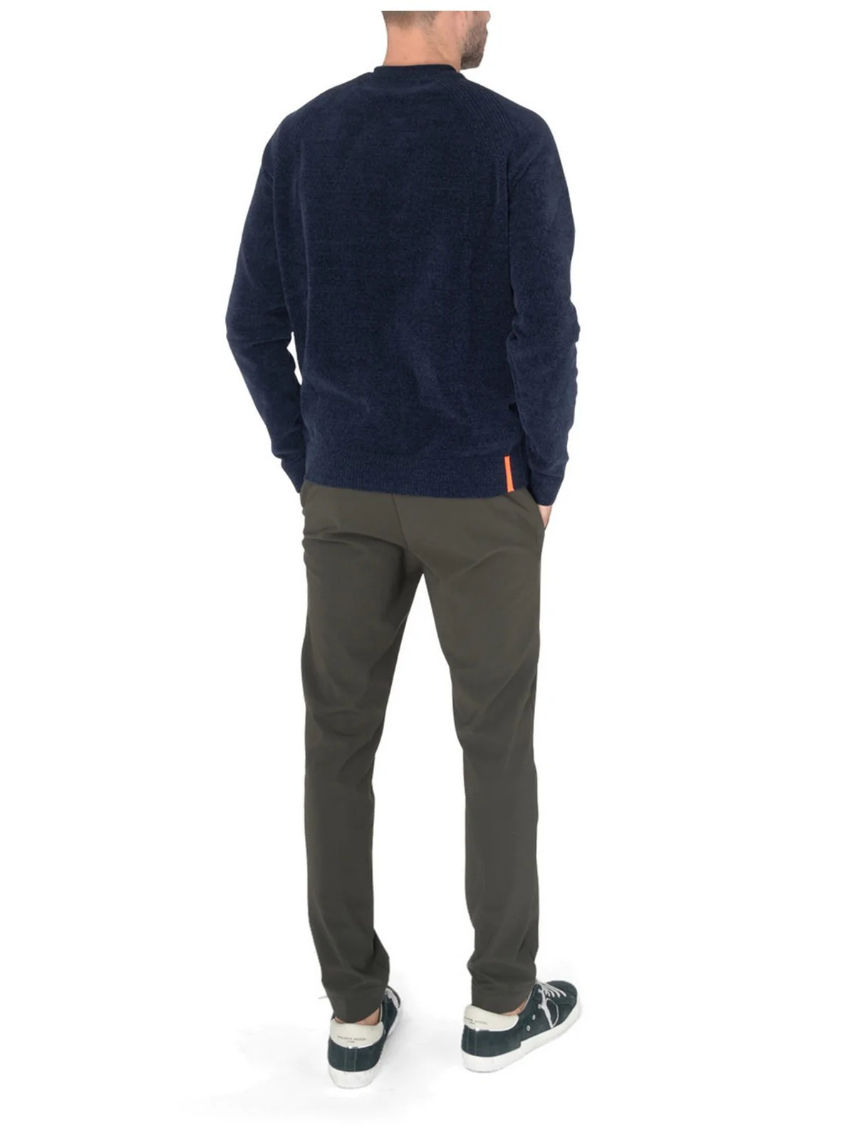 RRD Maglione Uomo VELVET ROUND KNIT W24132 60 Blu - Image 3