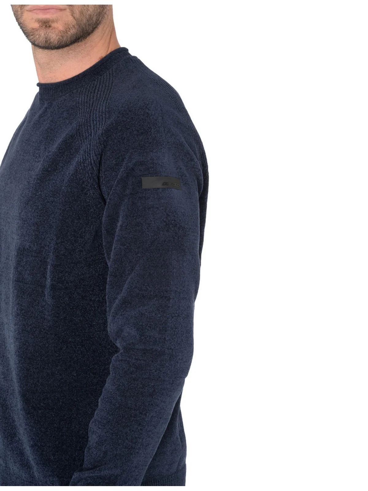 RRD Maglione Uomo VELVET ROUND KNIT W24132 60 Blu - Image 4