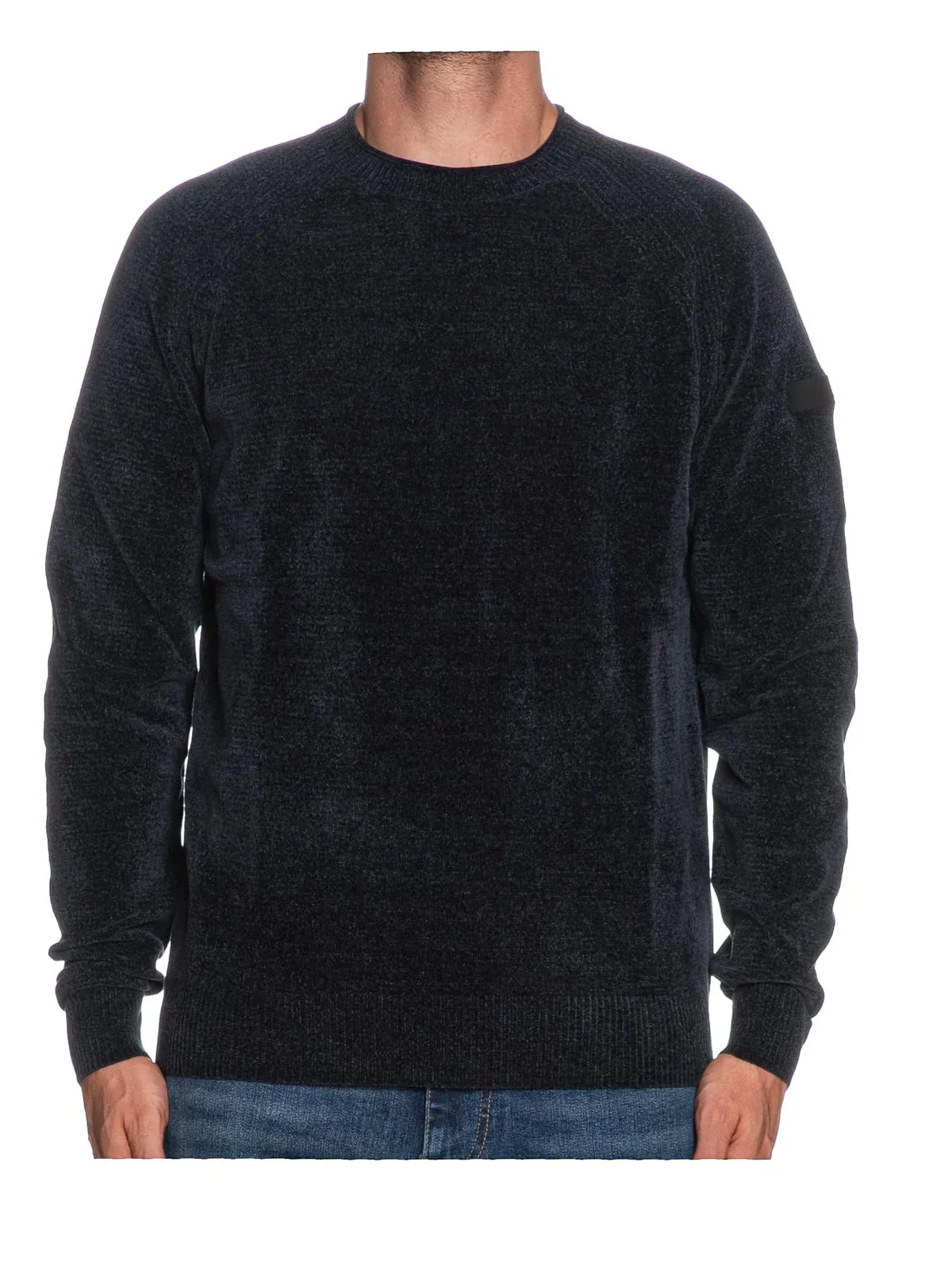 RRD Maglione Uomo VELVET ROUND KNIT W25132 60 60 BLUE BLACK - Image 2
