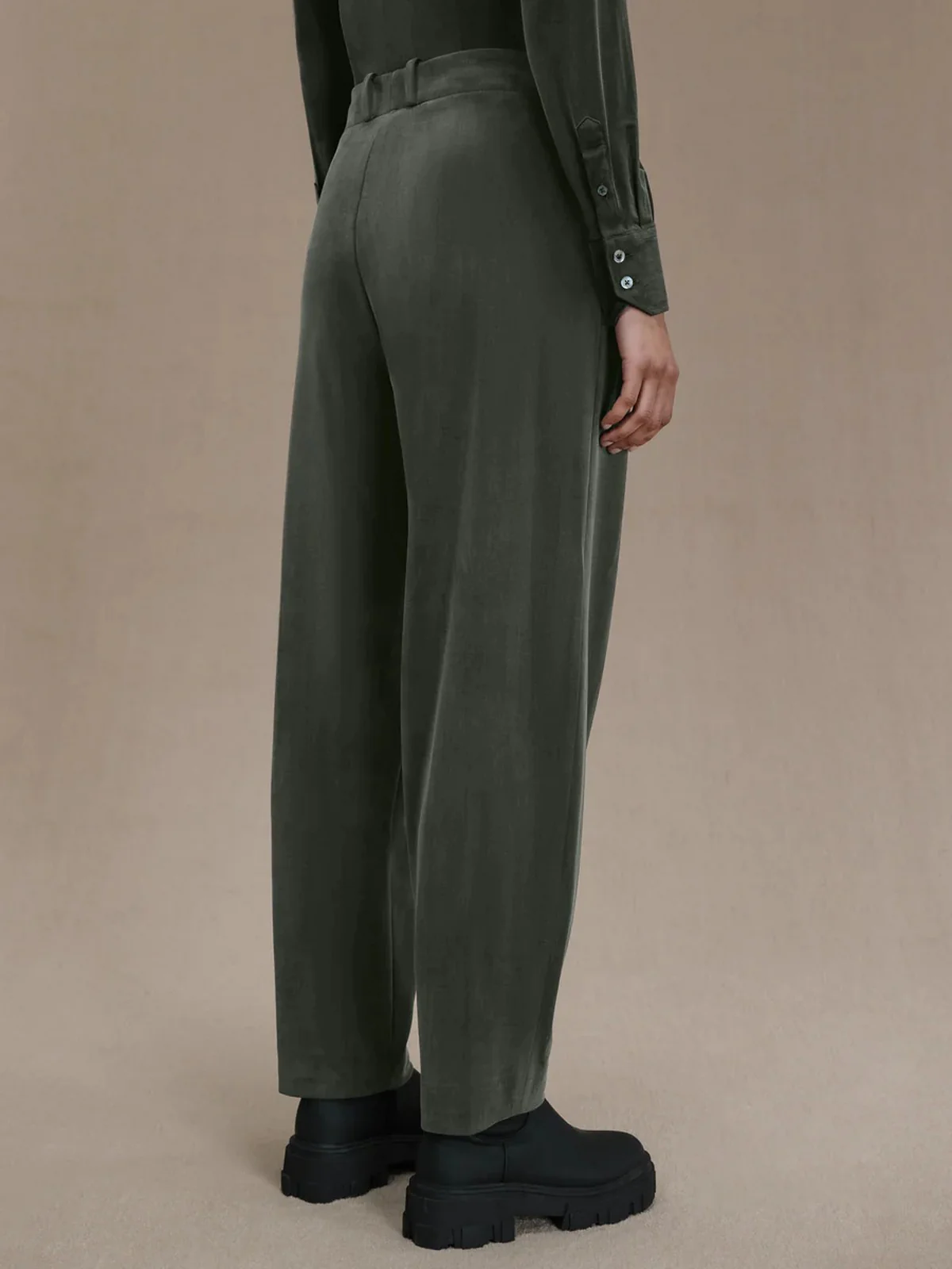 RRD Pantalone Donna CUPRO JOANIE WOM PANT W24723 20 Verde - Image 5