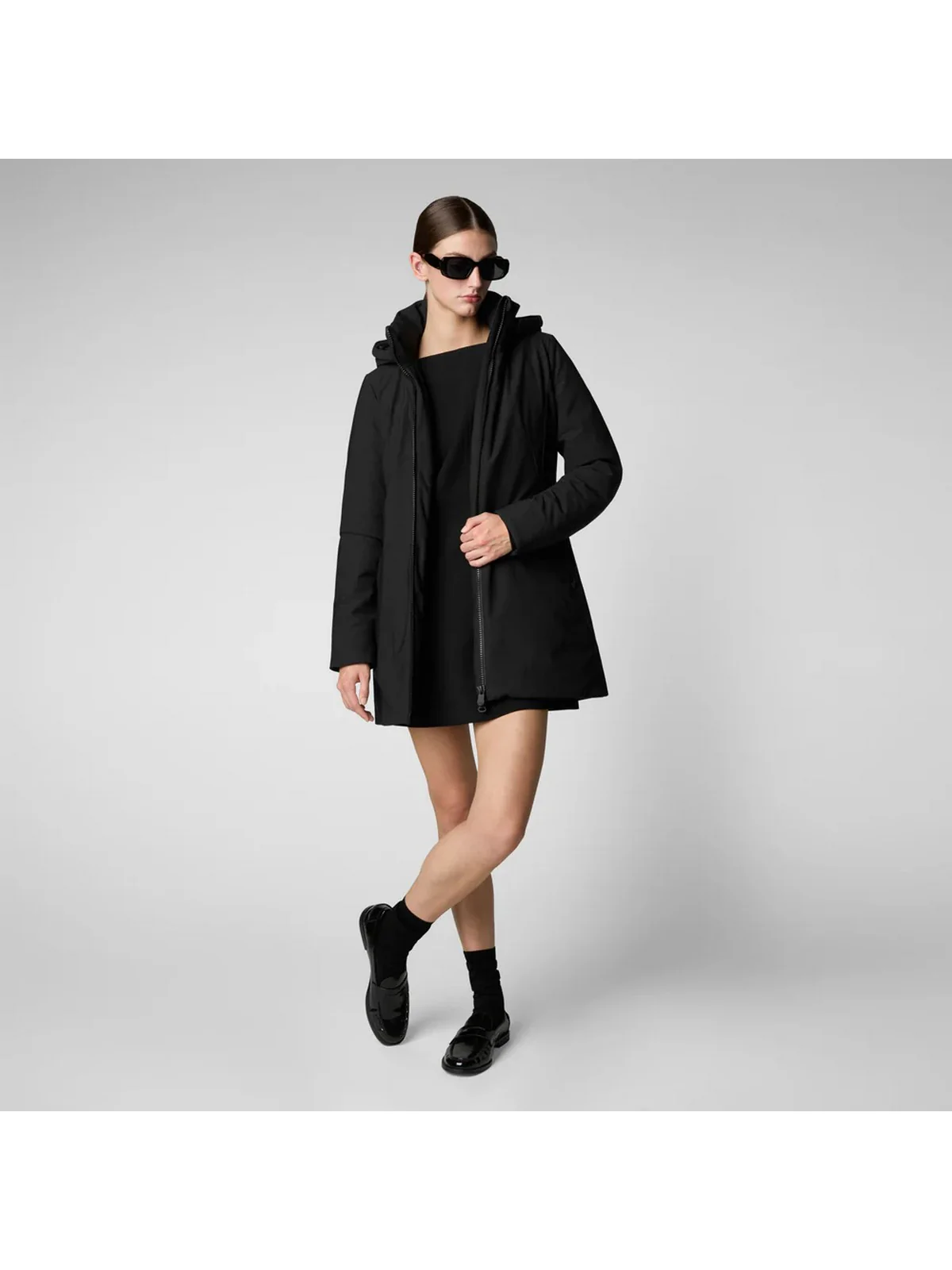 SAVE THE DUCK Cappotto Donna Lila D43490W LEXY19 10000 Nero - Image 3
