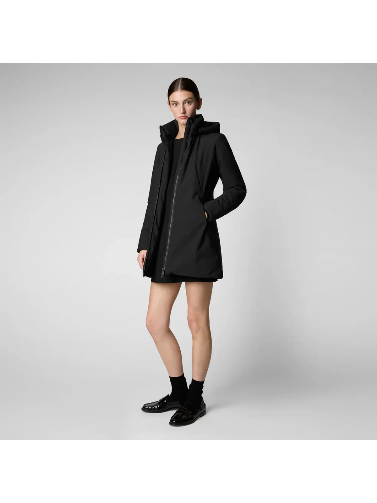 SAVE THE DUCK Cappotto Donna Lila D43490W LEXY19 10000 Nero - Image 5