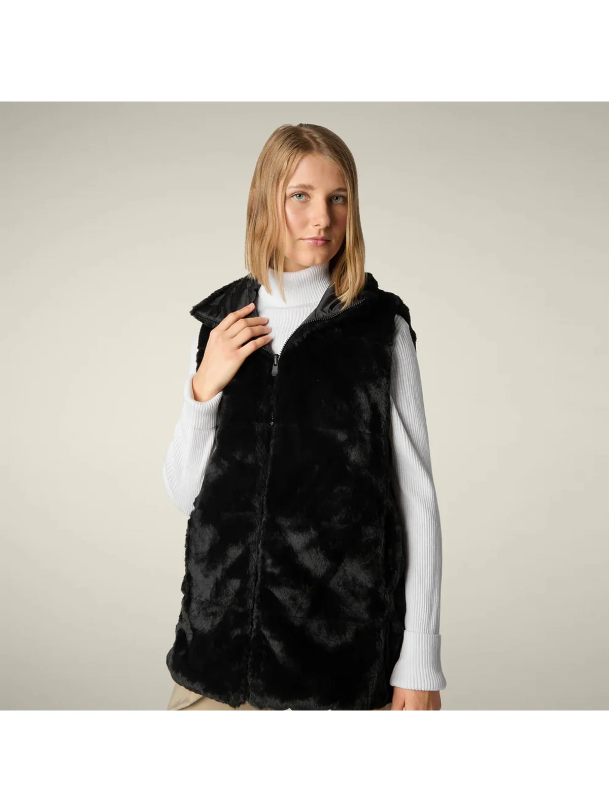 SAVE THE DUCK Gilet Donna NIVES D82493W FURY21 10000 BLACK - Image 3