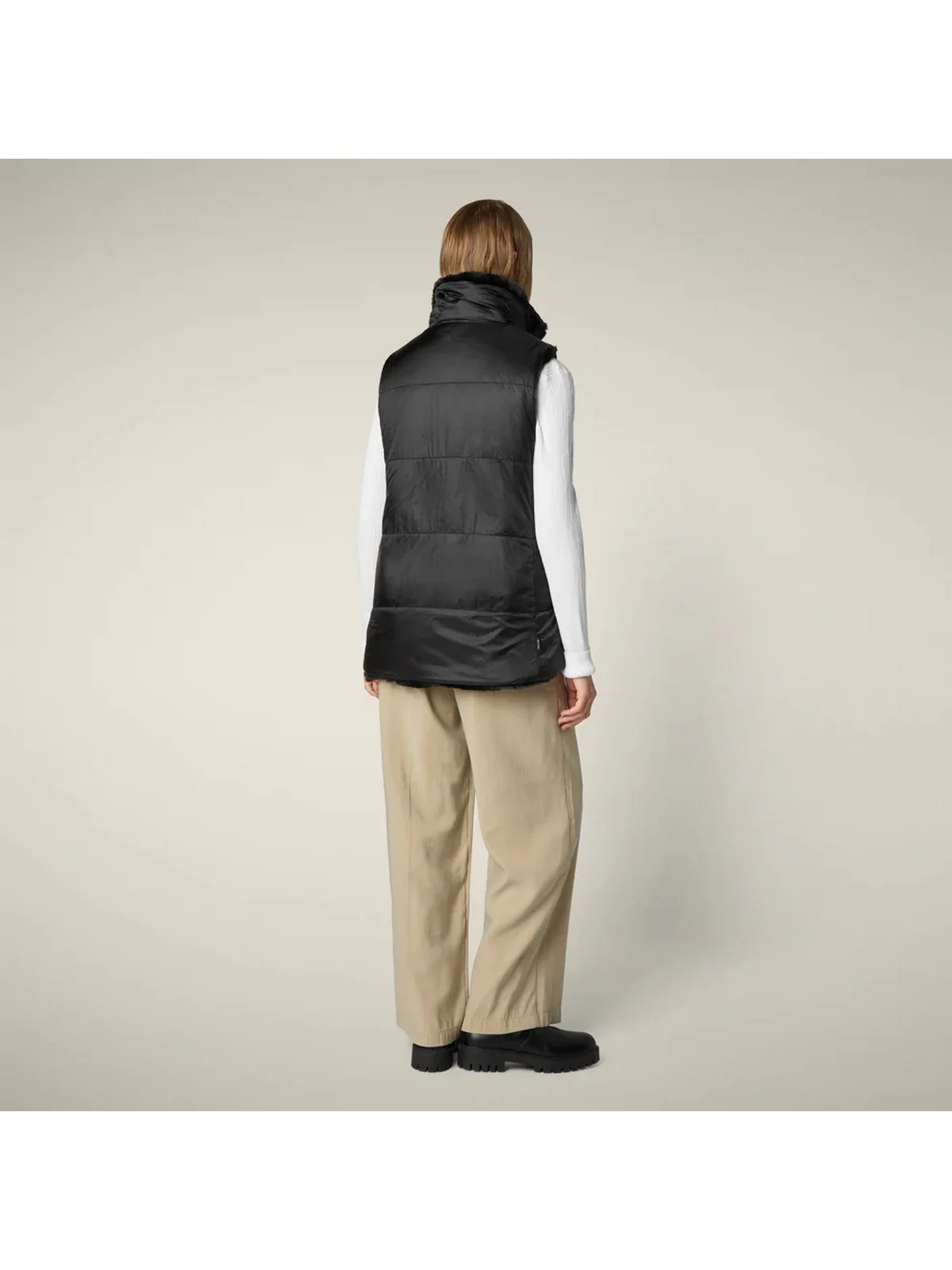 SAVE THE DUCK Gilet Donna NIVES D82493W FURY21 10000 BLACK - Image 4