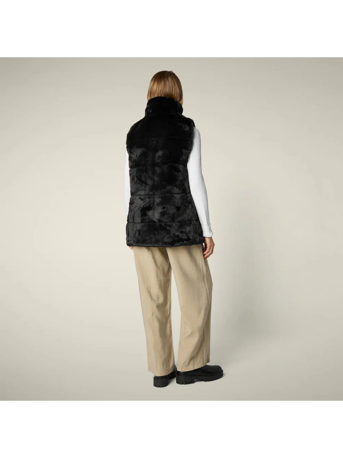 SAVE THE DUCK Gilet Donna NIVES D82493W FURY21 10000 BLACK - Image 5