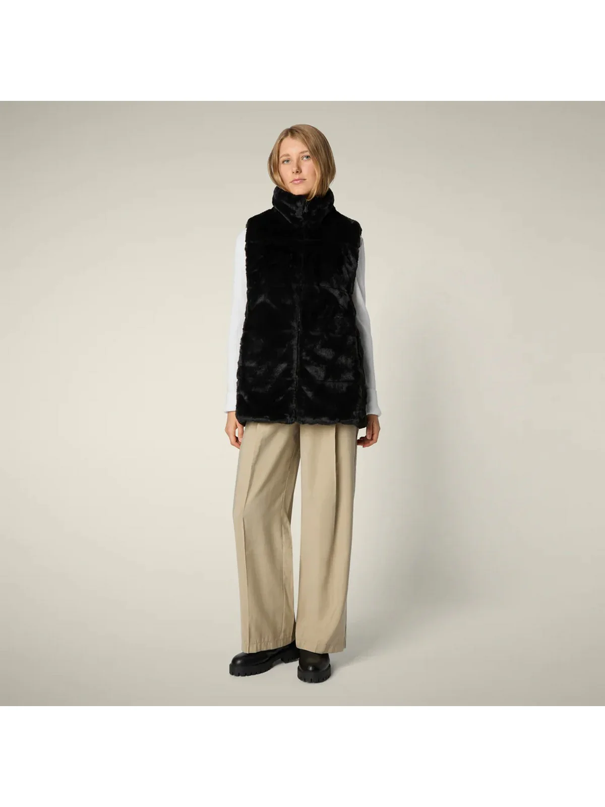 SAVE THE DUCK Gilet Donna NIVES D82493W FURY21 10000 BLACK - Image 7