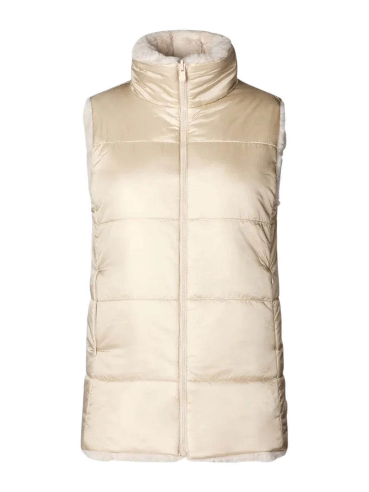 SAVE THE DUCK Gilet Donna NIVES D82493W FURY21 40034 SHORE BEIGE - Image 2