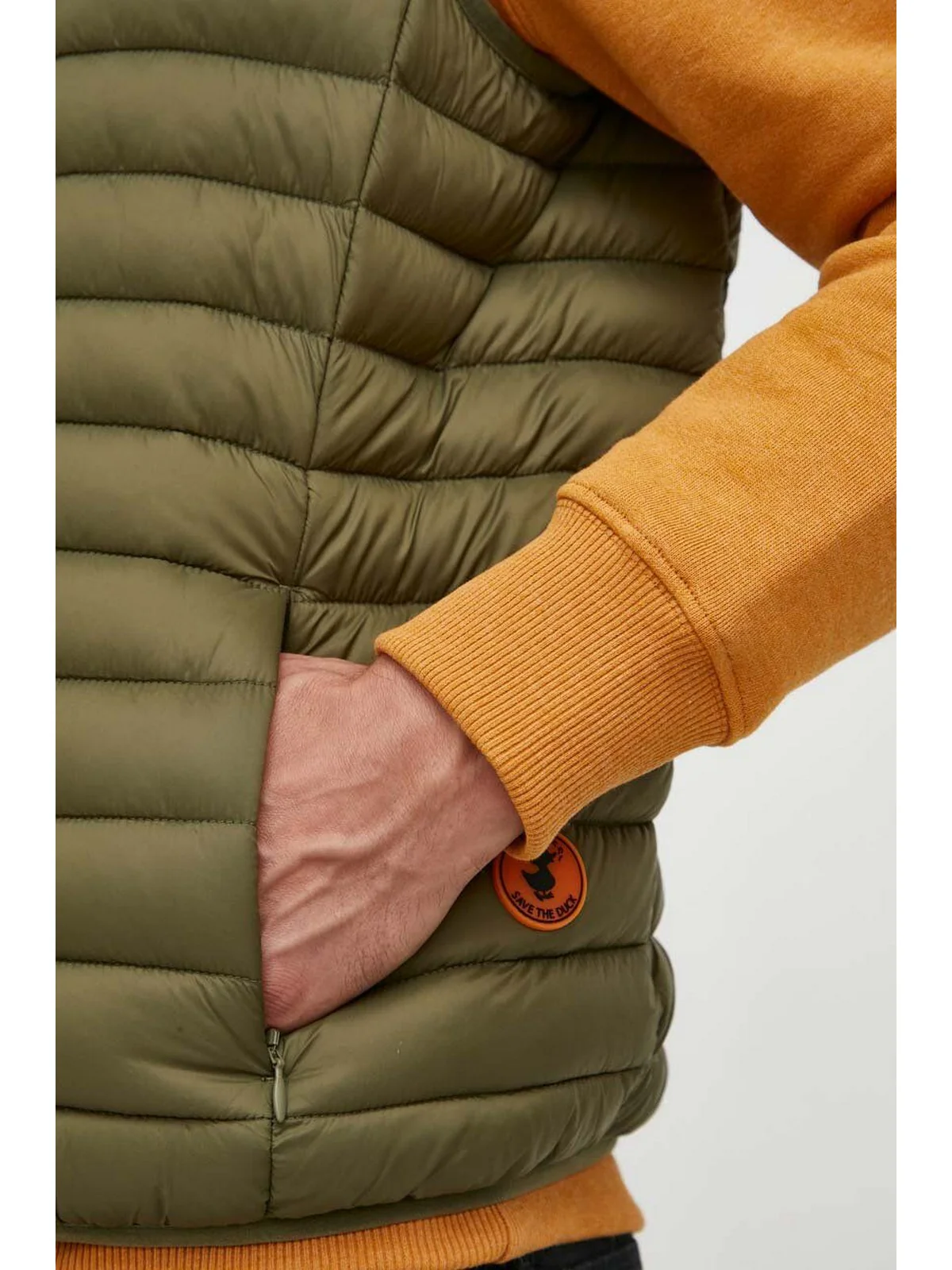 SAVE THE DUCK Gilet Uomo Adam D82410M GIGA17 50039 Verde - Image 3