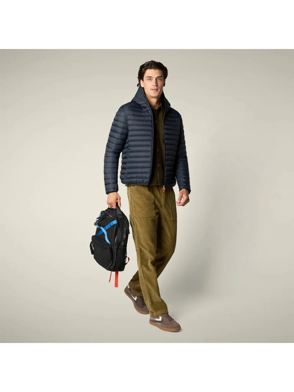 SAVE THE DUCK Piumino Uomo Donald D30650M GIGA21 90010 BLUE BLACK - Image 5