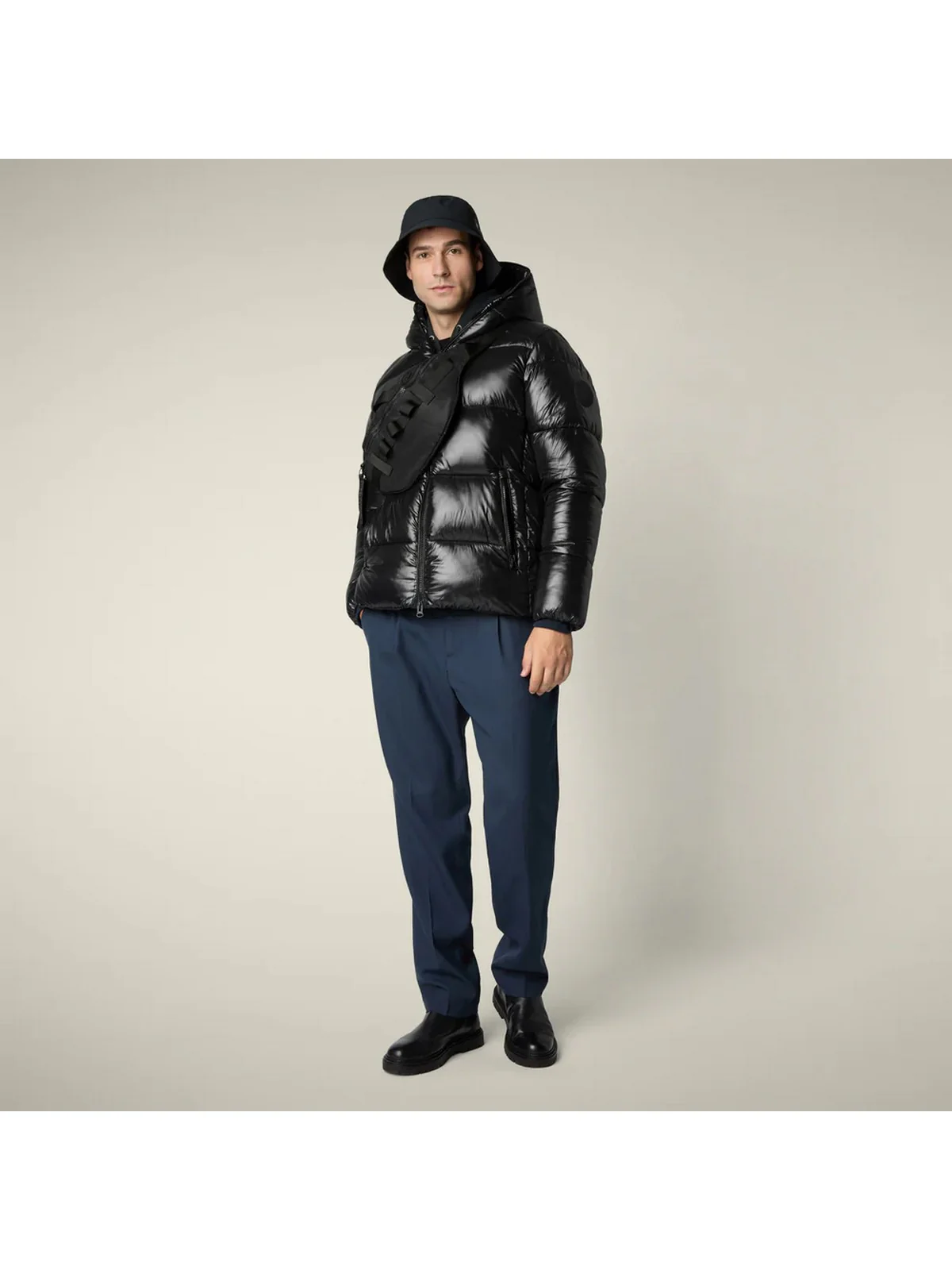 SAVE THE DUCK Piumino Uomo Edgard D31280M LOVE21 10000 BLACK - Image 2
