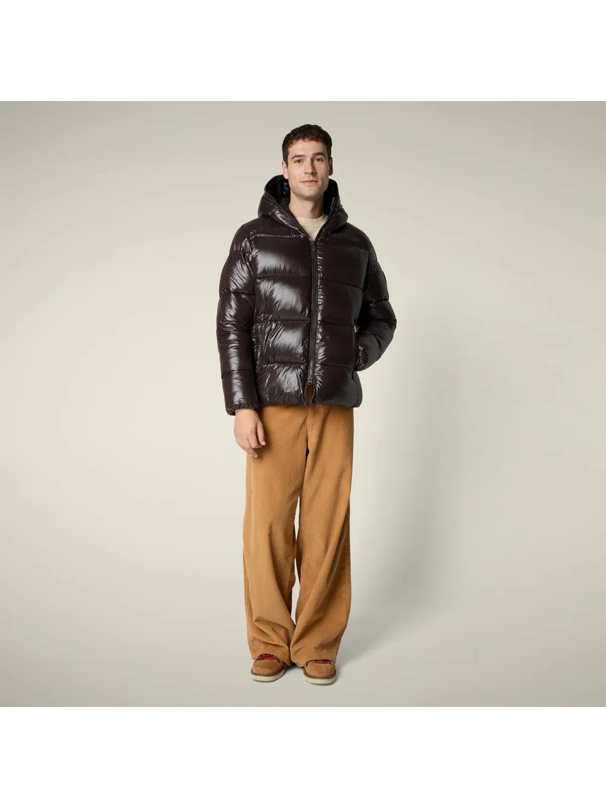 SAVE THE DUCK Piumino Uomo Edgard D31280M LOVE21 40009 Brown Black - Image 4