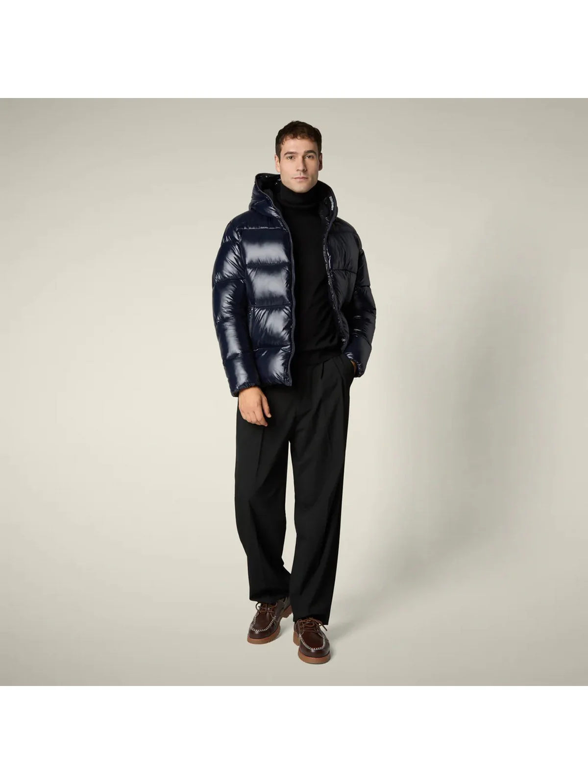 SAVE THE DUCK Piumino Uomo Edgard D31280M LOVE21 90010 BLUE BLACK - Image 4