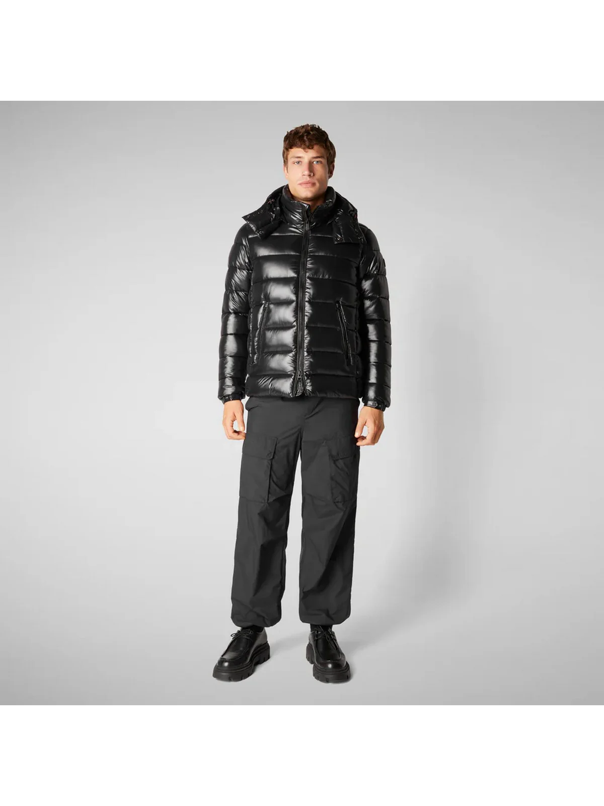 SAVE THE DUCK Piumino Uomo FLORIAN D31653M LOVE19 10000 Nero - Image 4