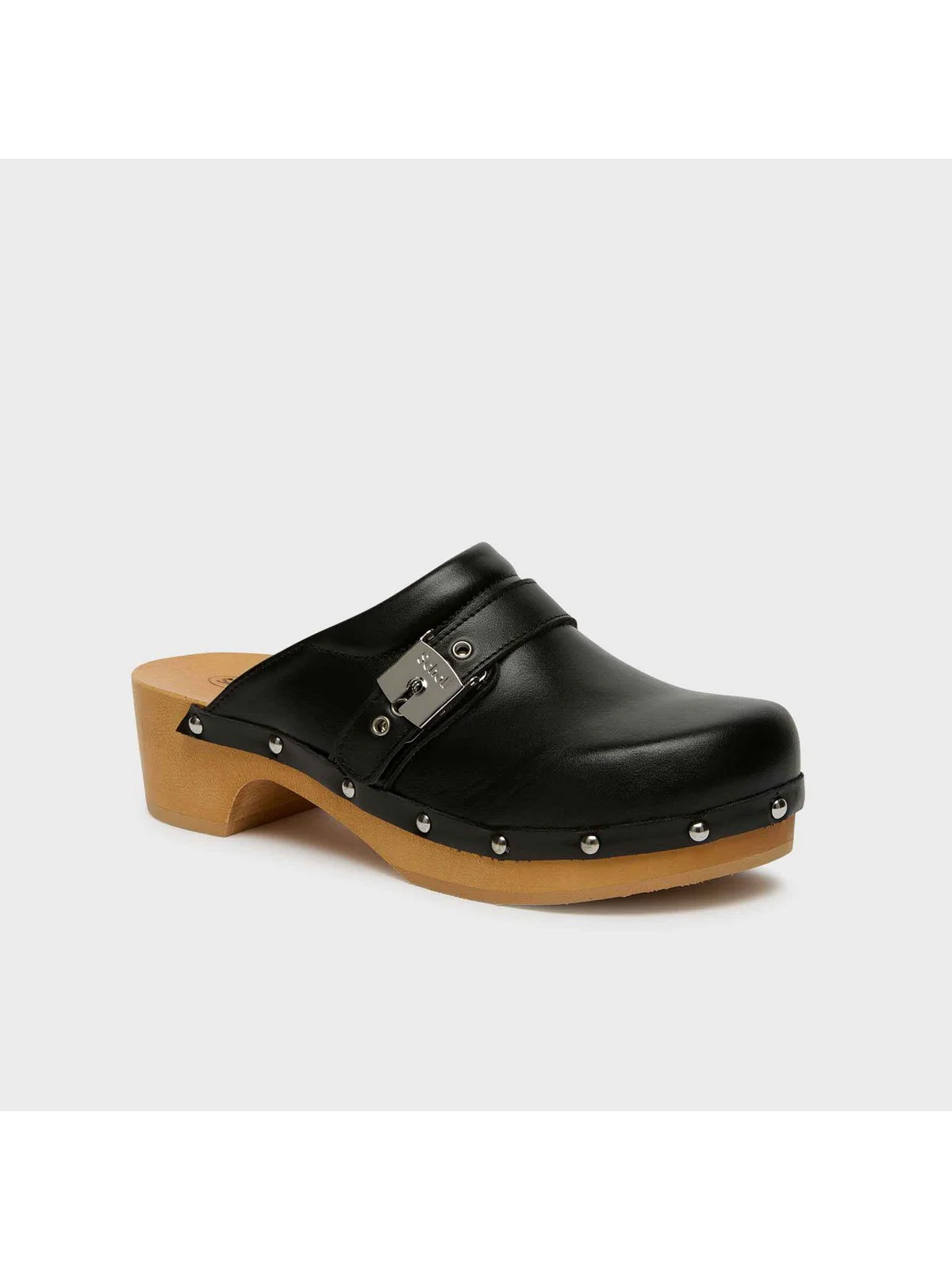 SCHOLL Sandalo Donna Pescura Clog 50 Blk&Honey Ltre F323253333 BLACK/HONEY - Image 3
