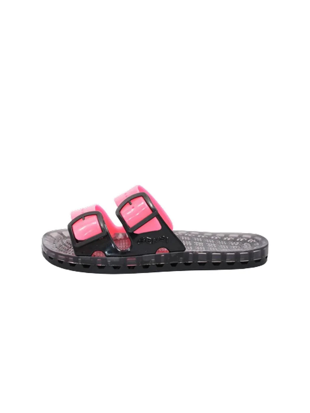 SENSI Ciabatta Unisex adulto la jolla black fluo 4151/BF 302 Rosa - Image 2