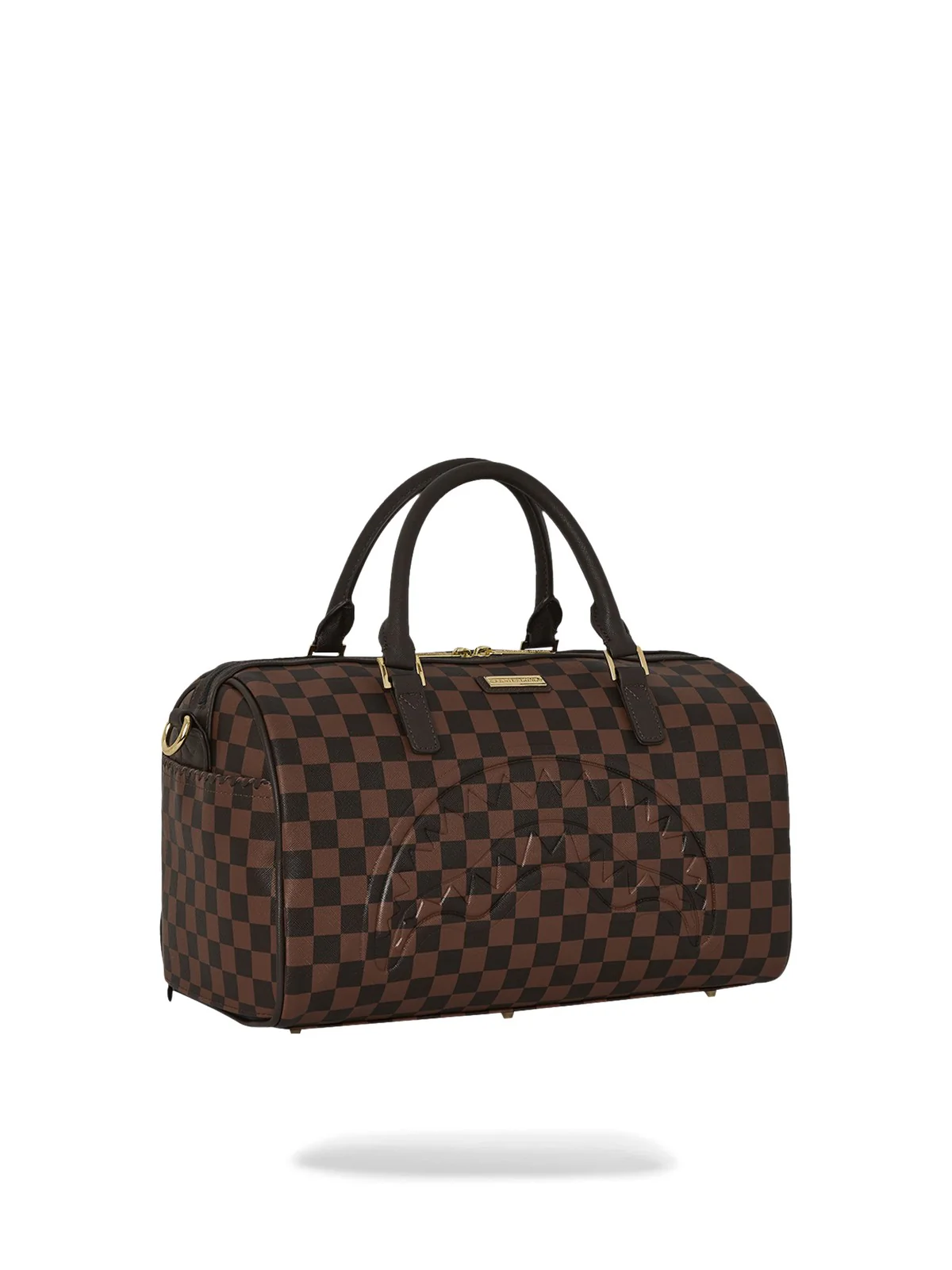 SPRAYGROUND Borsa Donna CORE EMBOSS CHECK MINI DUFFLE 910D6838NSZ Marrone - Image 2