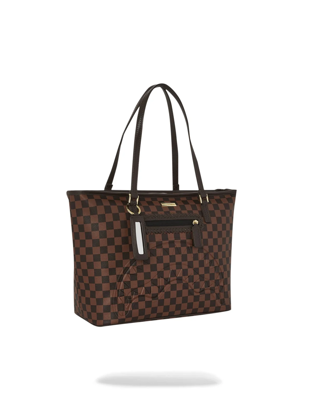 SPRAYGROUND Borsa Donna CORE EMBOSS CHECK TOTE 910T6833NSZ Marrone - Image 2
