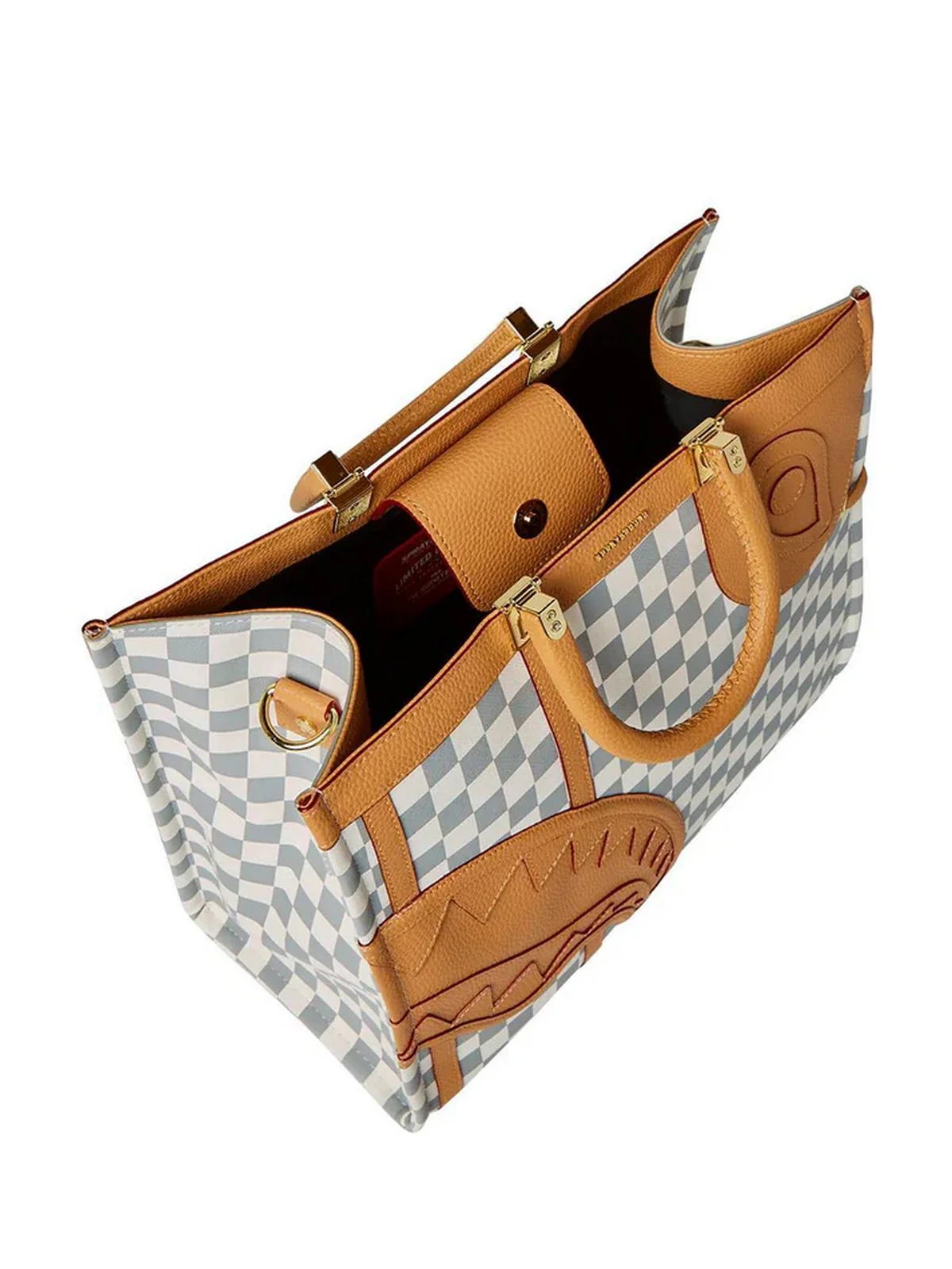 SPRAYGROUND Borsa Donna HENNY RACEWAY CREAM PYRAMID DUFFLE 910D6557NSZ Bianco - Image 5