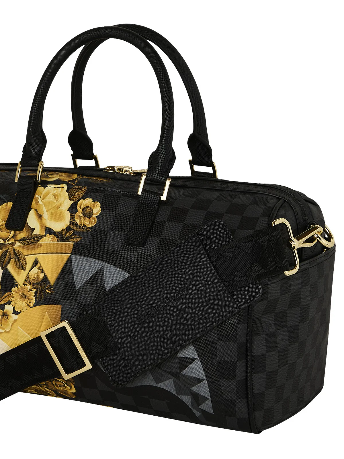 SPRAYGROUND Borsa Unisex adulto GOLD FLORAL REMIX MINI DUFFLE 910D9004NSZ Nero - Image 5