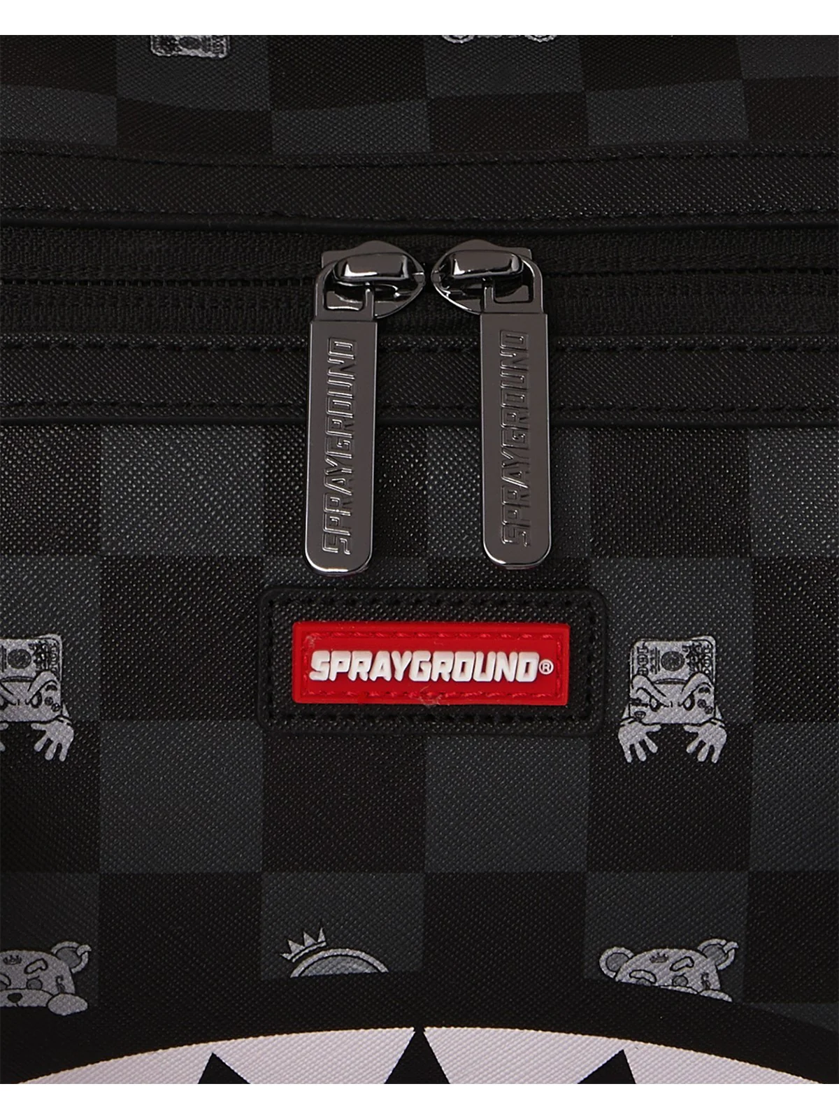 SPRAYGROUND Borsa Unisex adulto GRAY PEEKING CHARACTER CHECK MINI DUFFLE 910D8911NSZ Nero - Image 6