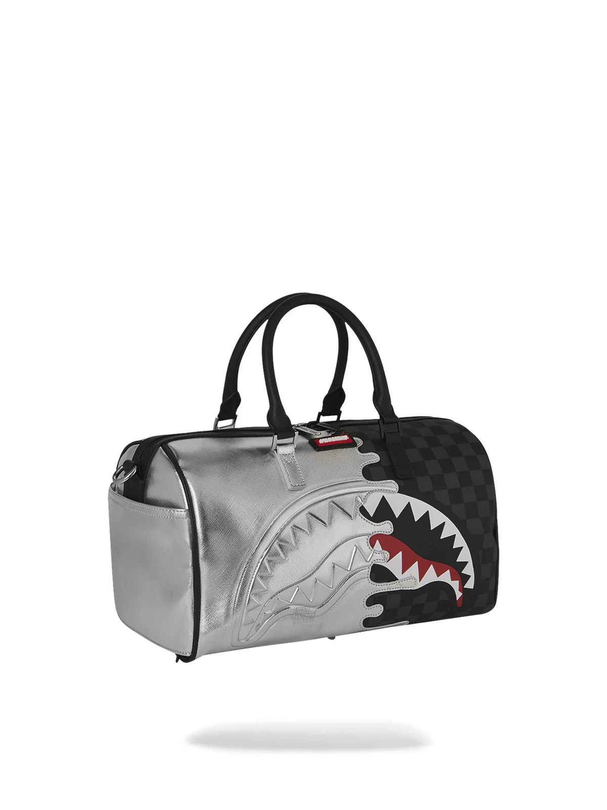 SPRAYGROUND Borsa Unisex adulto SILVER SIDE DRIP BLACK CHECK MINI DUFFLE 910D8925NSZ Nero - Image 2
