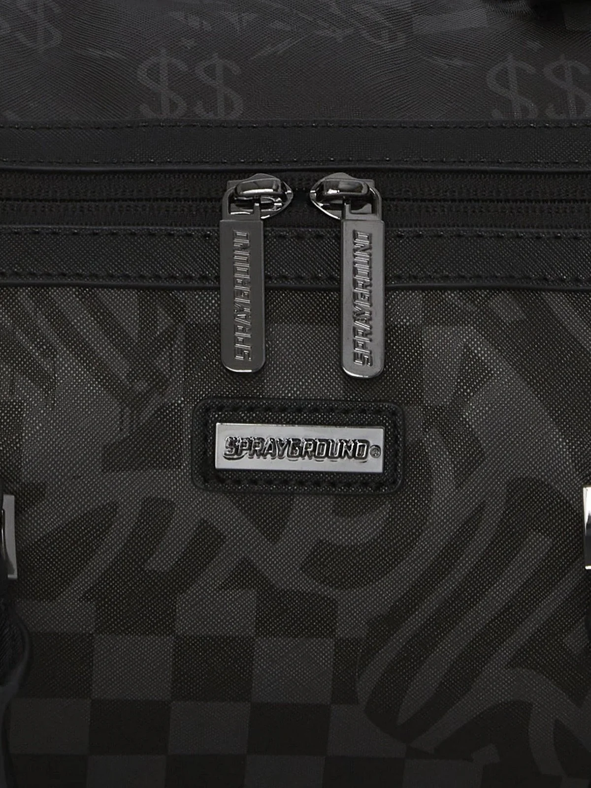 SPRAYGROUND Borsa Uomo 3AM CHECK MINI DUFFEL 910D7503NSZ Grigio - Image 4