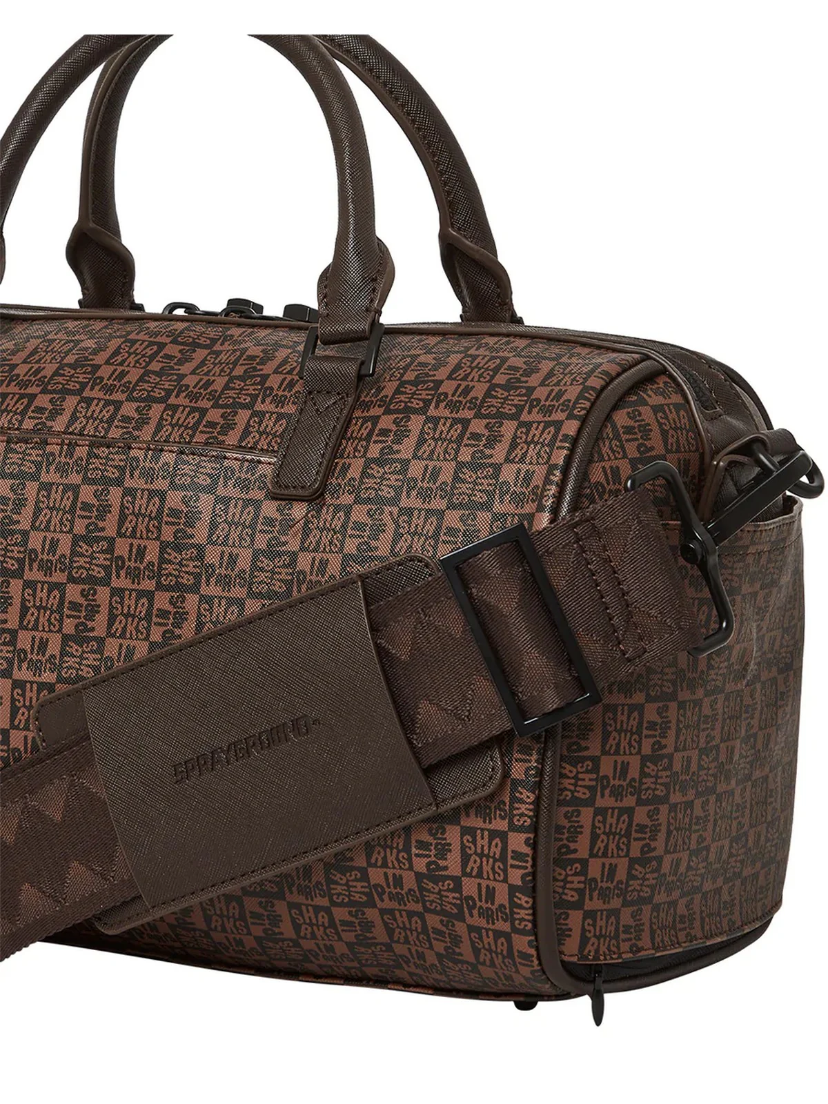 SPRAYGROUND Borsa Uomo Sharks in paris 910D4956NSZ Marrone - Image 5