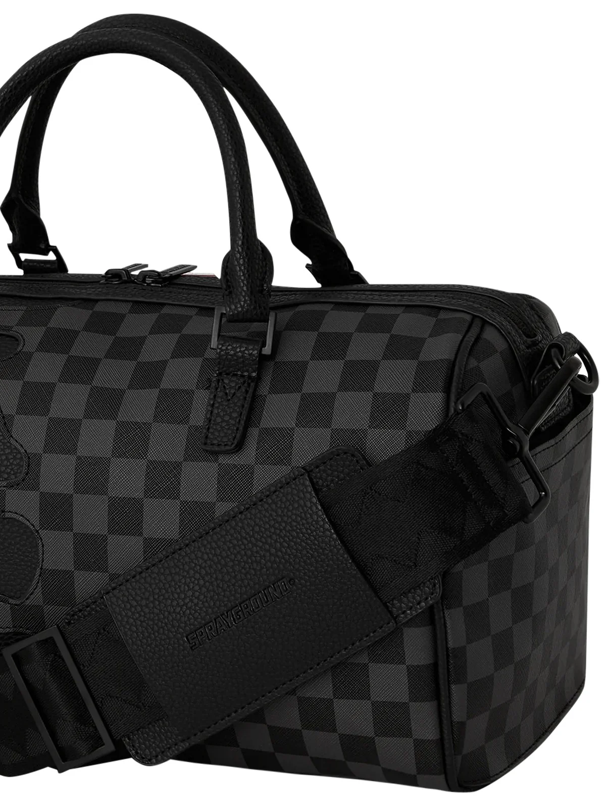 SPRAYGROUND Borsa Uomo UNFINISHED SHARK MINI DUFFEL 910D7481NSZ Grigio - Image 4