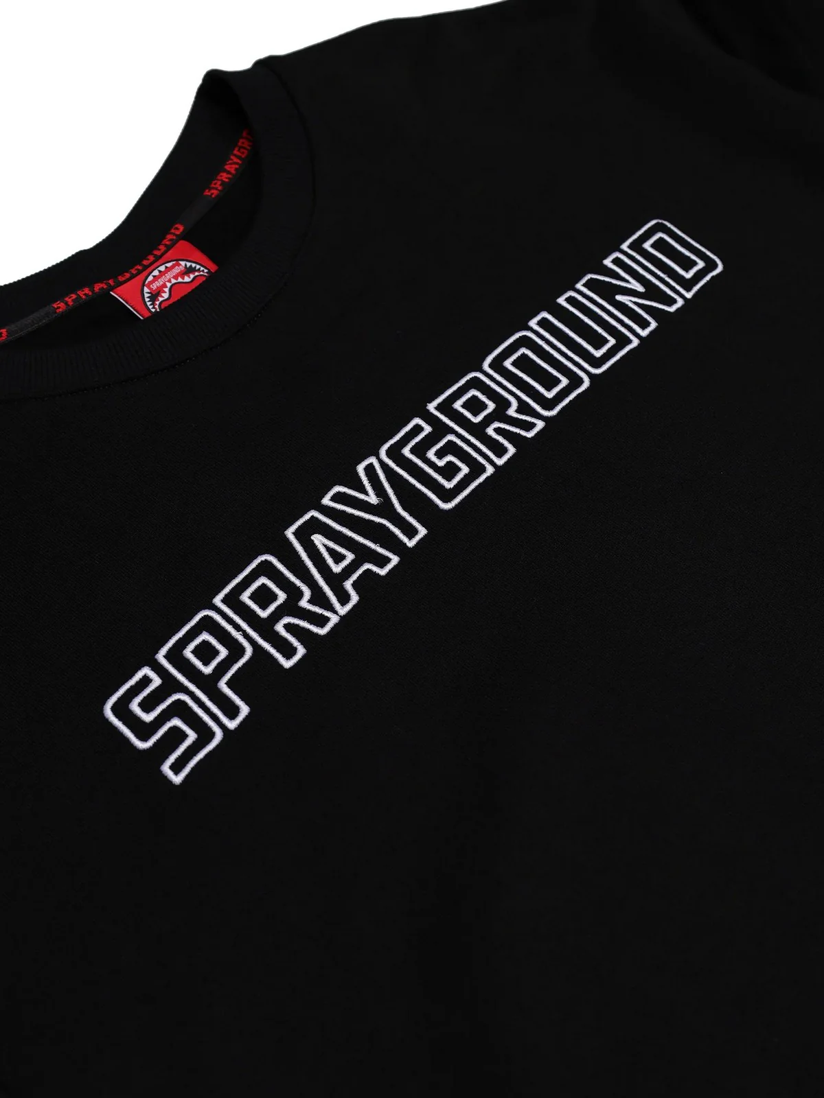 SPRAYGROUND Felpa Uomo BASIC BLK CREWNEK SP827G BLACK - Image 3