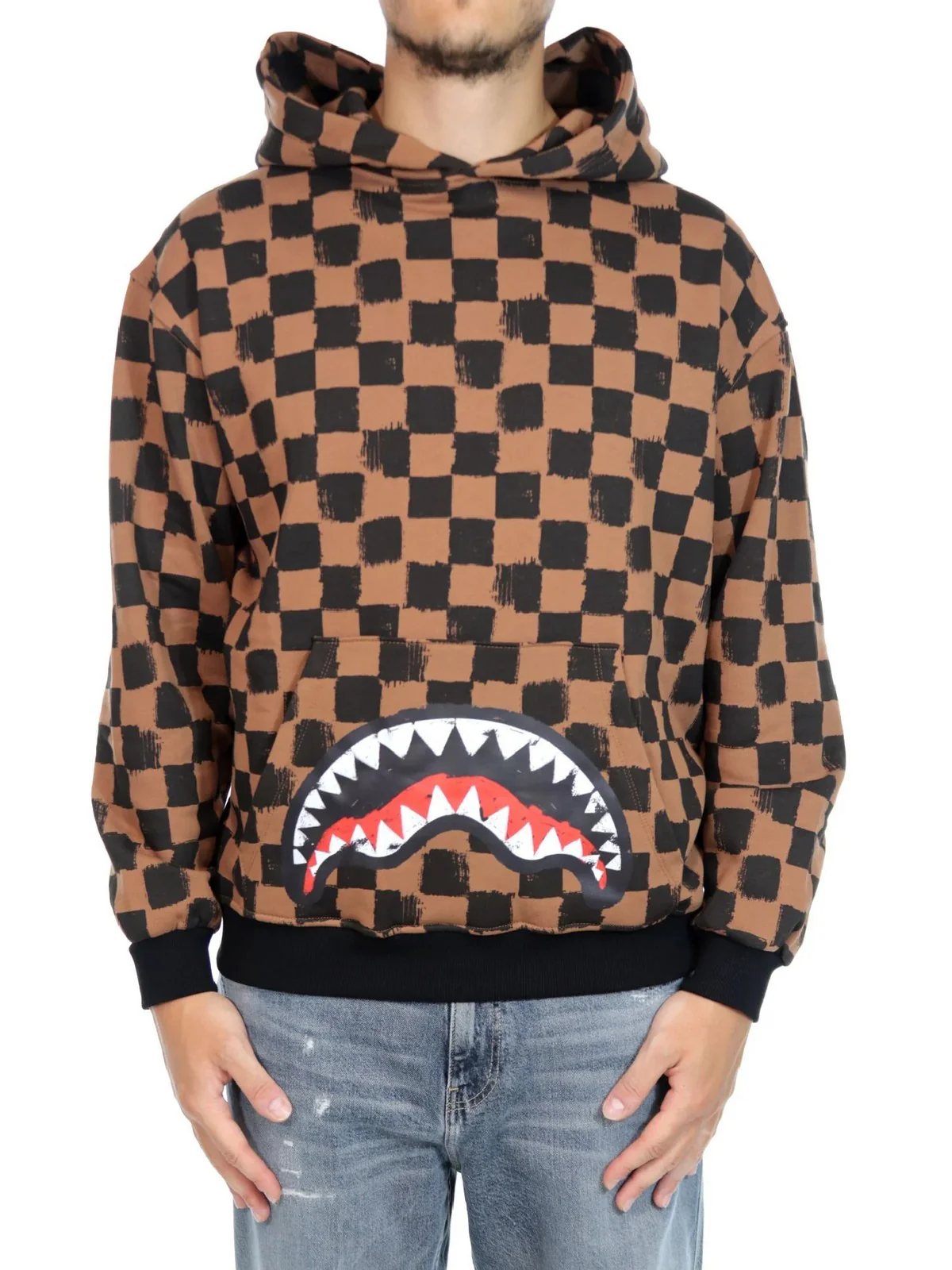 SPRAYGROUND Felpa Uomo SIP VANQUISH HOODIE SP611BRW Marrone - Image 2