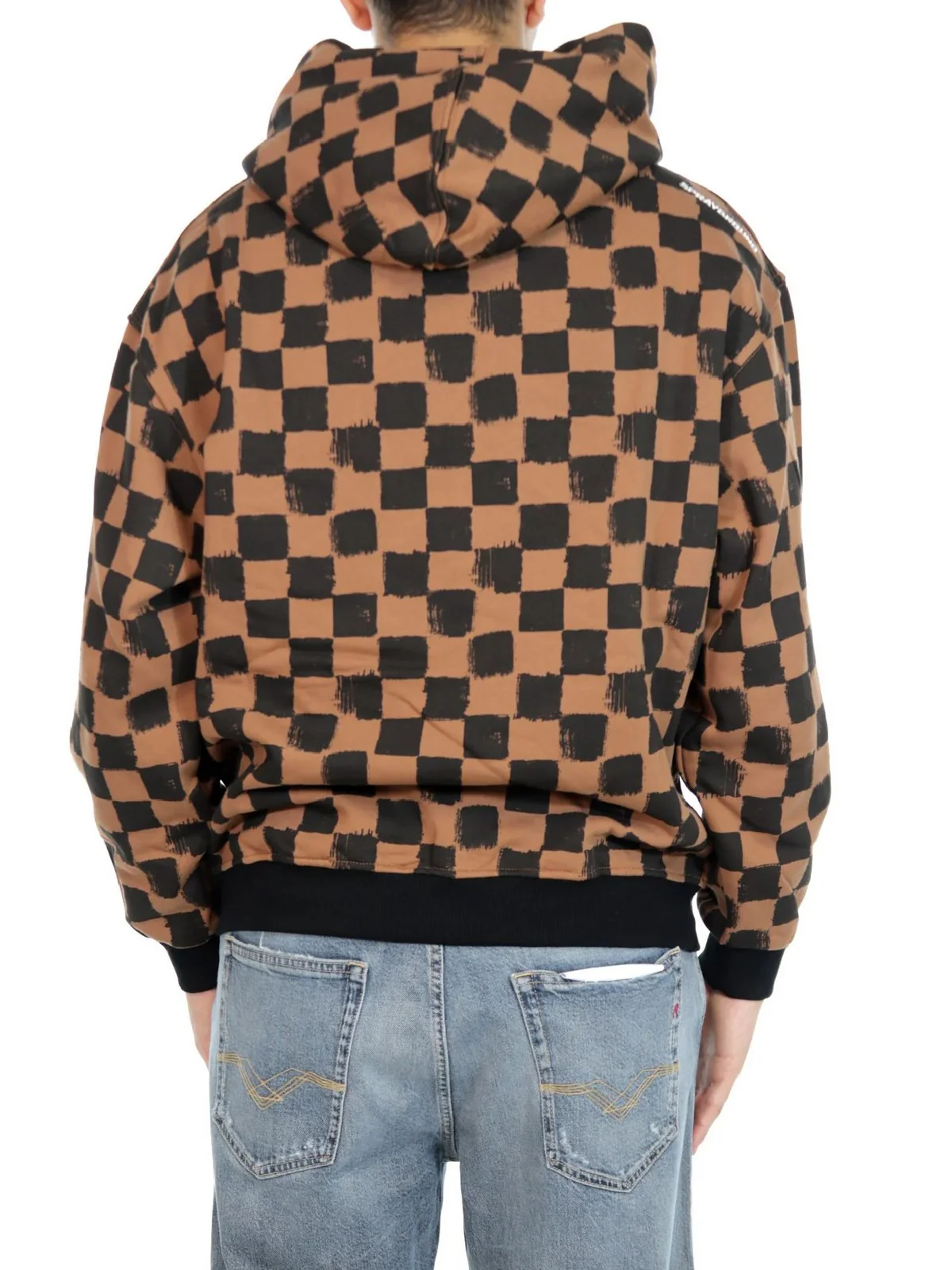 SPRAYGROUND Felpa Uomo SIP VANQUISH HOODIE SP611BRW Marrone - Image 3