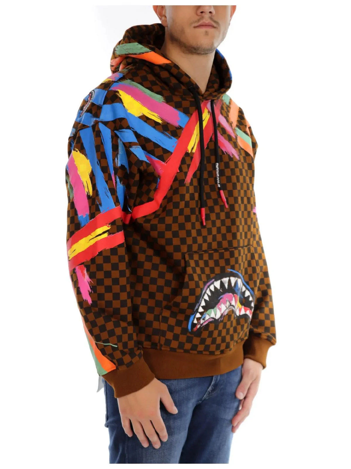 SPRAYGROUND Felpa Uomo  SP369 Marrone - Image 3