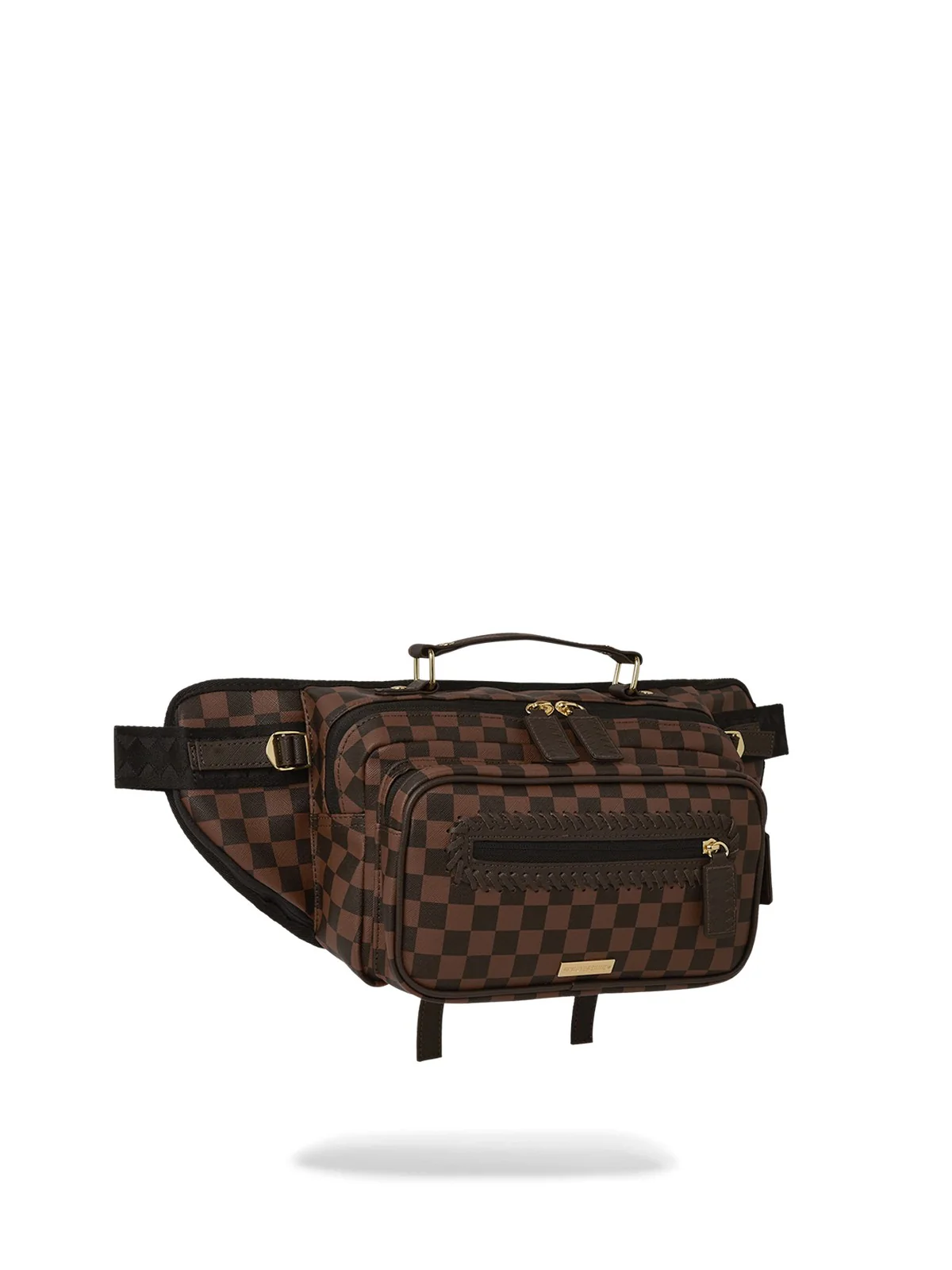 SPRAYGROUND Marsupio Uomo CORE EMBOSS CHECK CARGO CROSSBODY 910B6834NSZ Marrone - Image 2